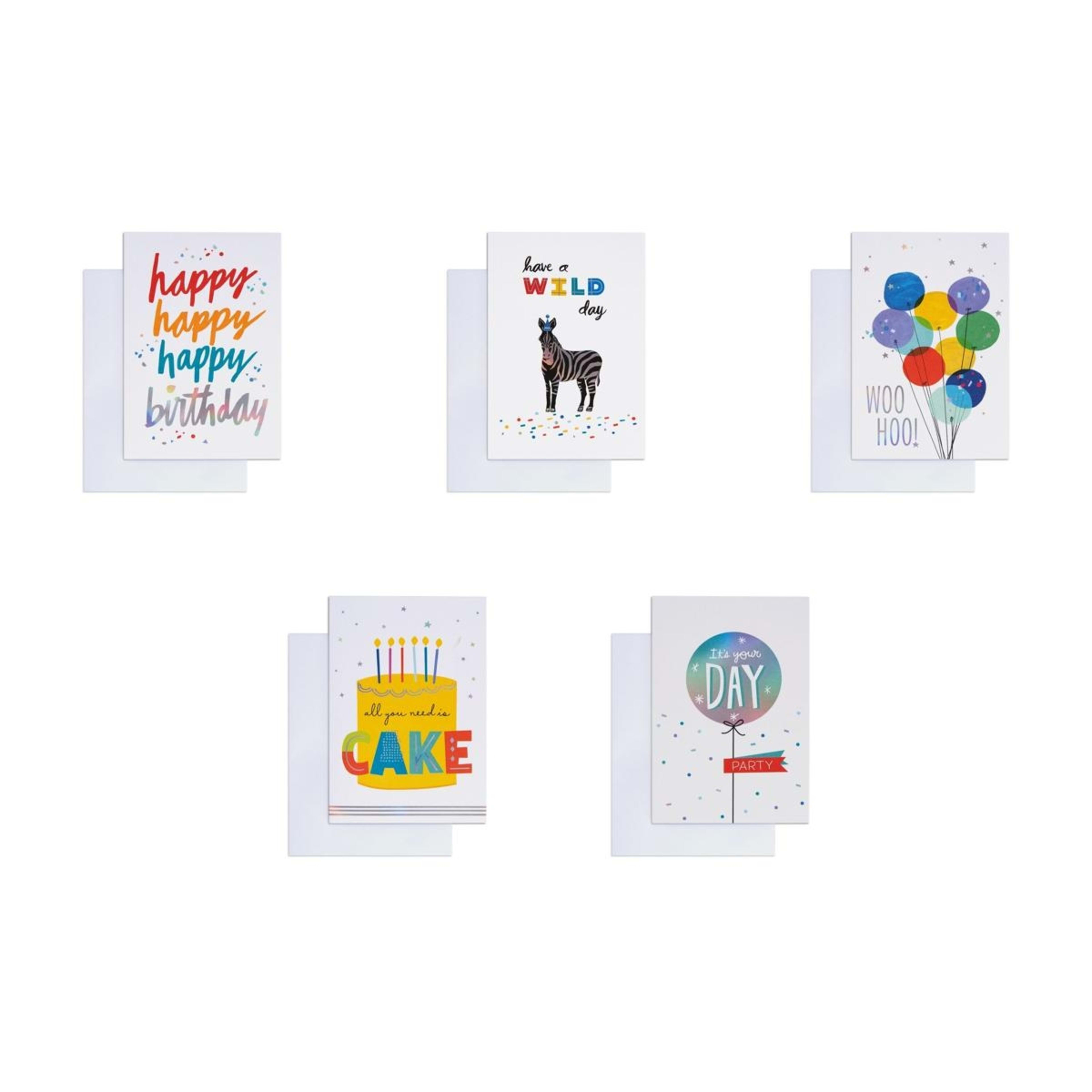 2 10 Pack Creative Publishing by Hallmark Colourful Contemporary Birthday Cards, 2 of 3