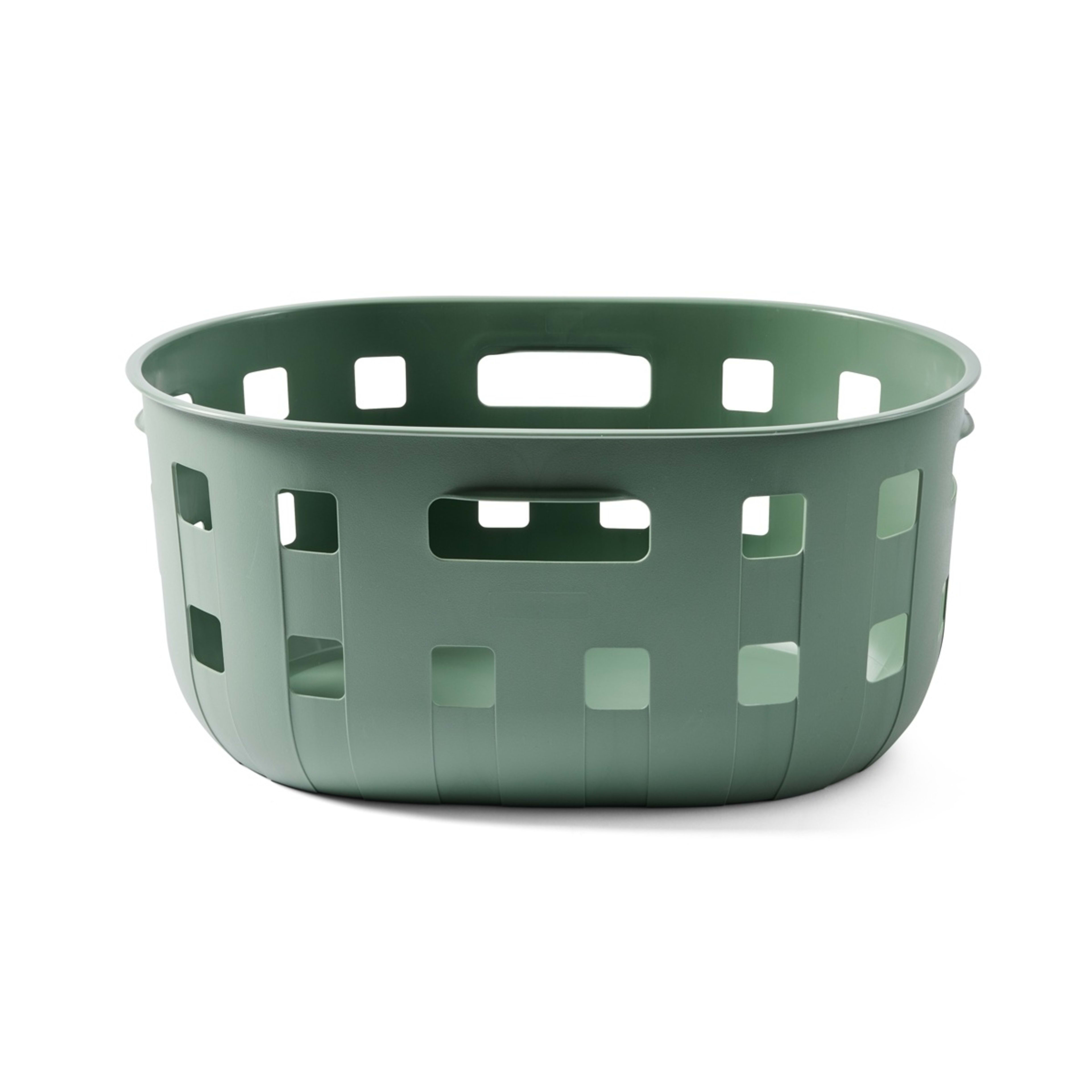 3 50L Trellis Laundry Basket - Green, 3 of 8