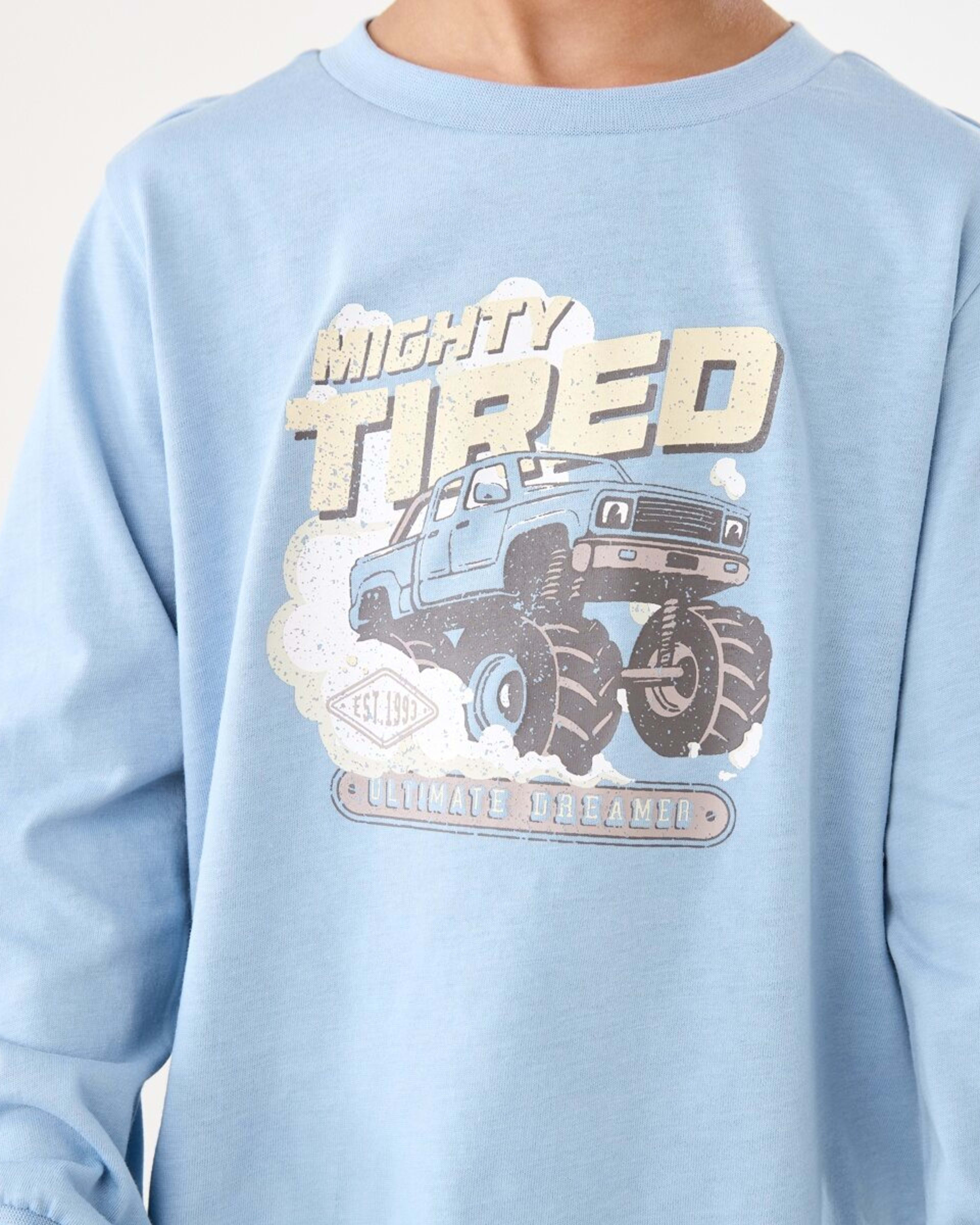 4 Jersey Pyjama Set Blu Truck, 4 of 9