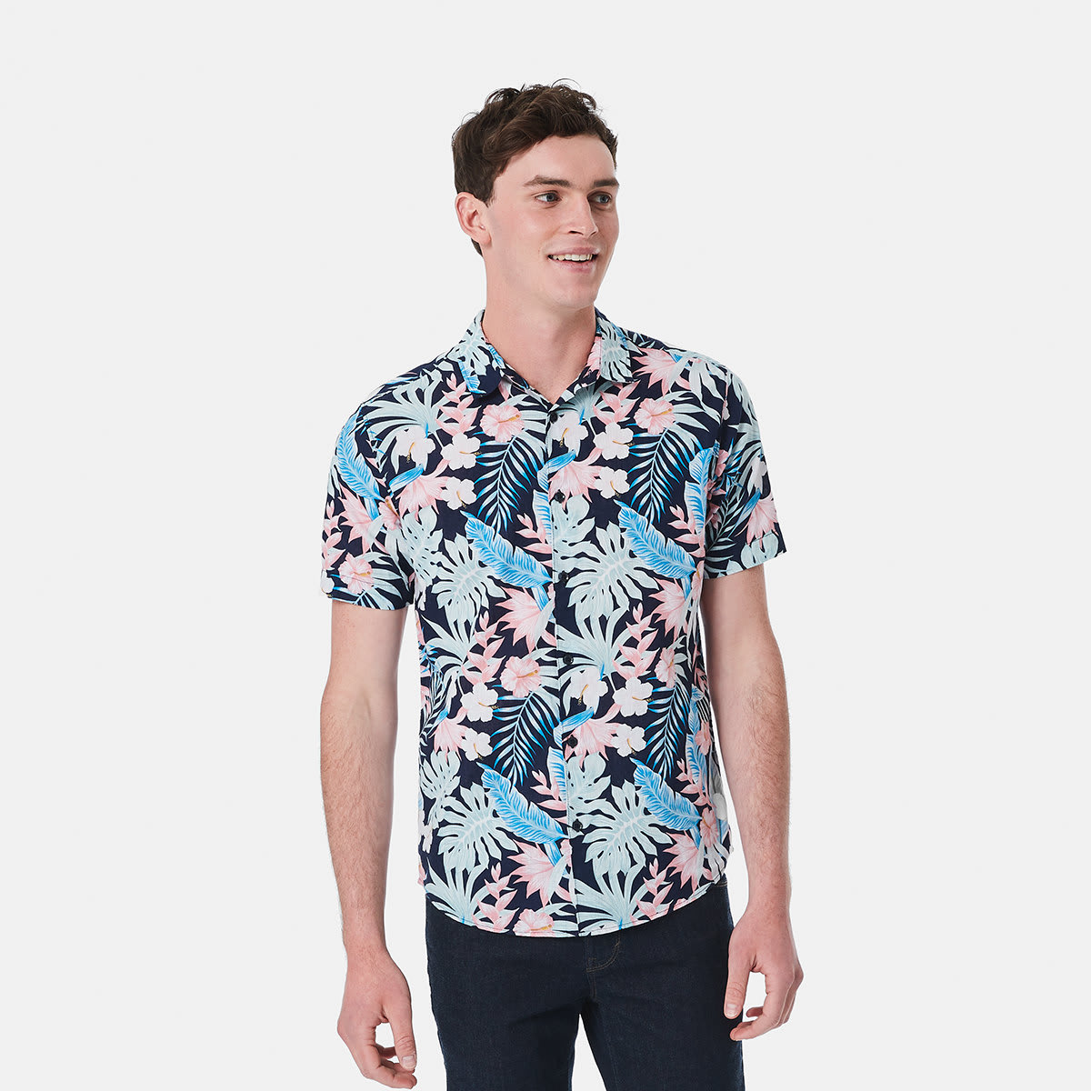 Short Sleeve Linen Blend Shirt - Kmart