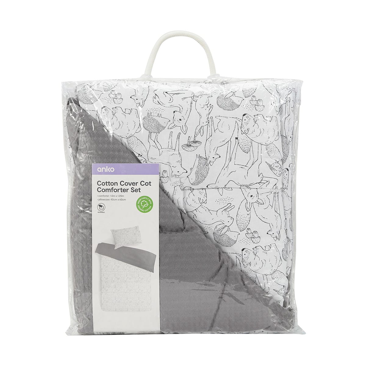 Organic Cotton Cover Cot Comforter Set Kmart NZ