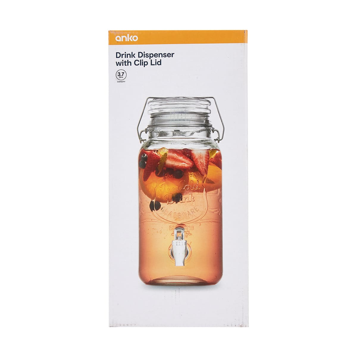 Drink Dispenser with Clip Lid Kmart