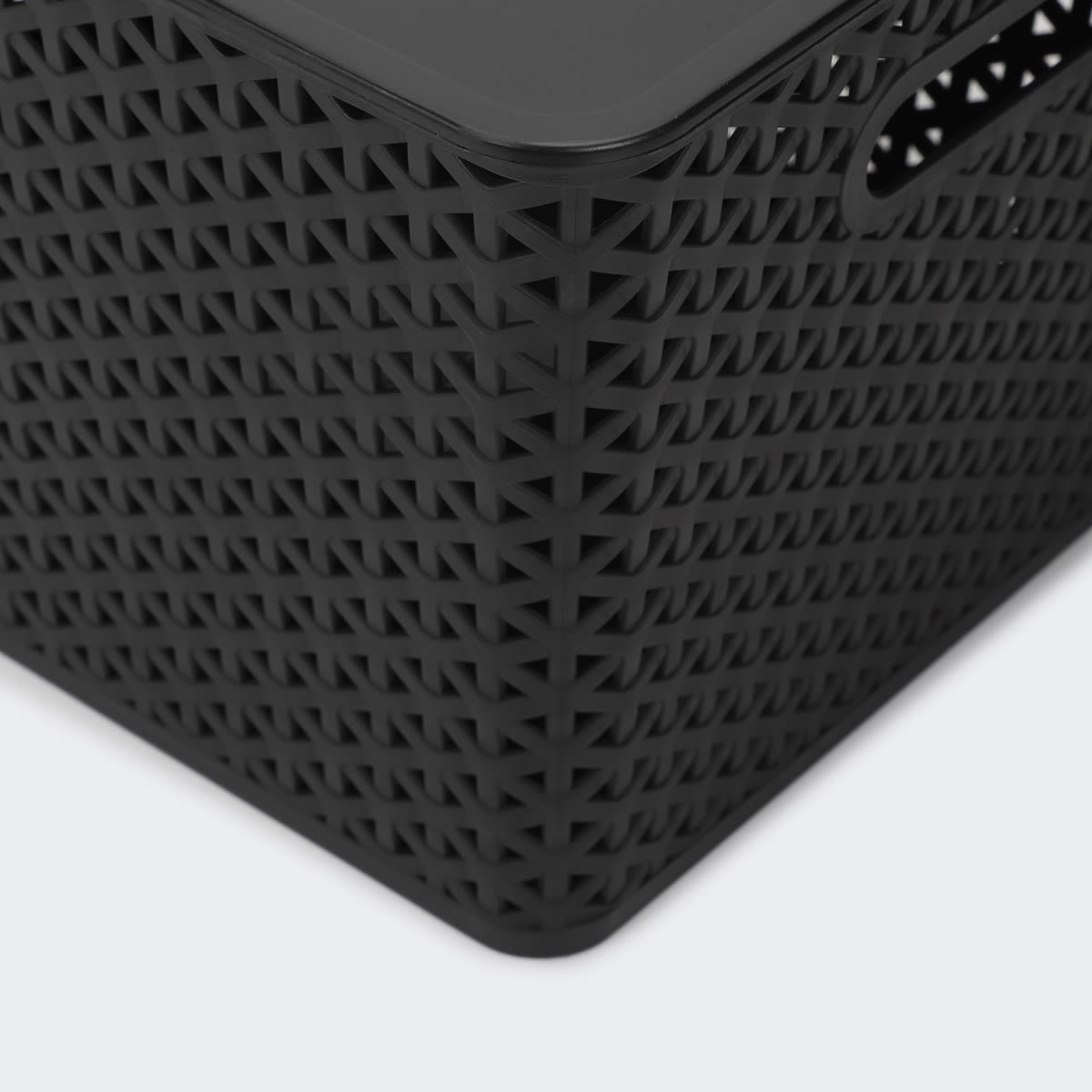 Storage Container with Lid Large, Black Kmart