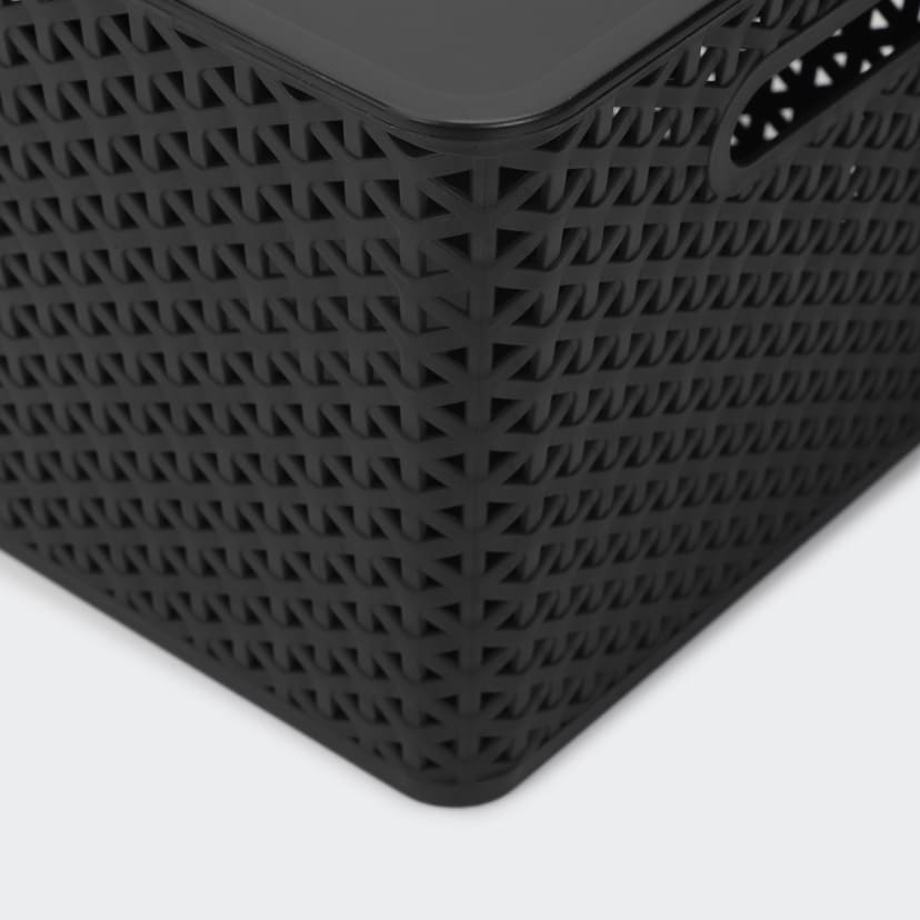 Storage Container with Lid Large, Black Kmart