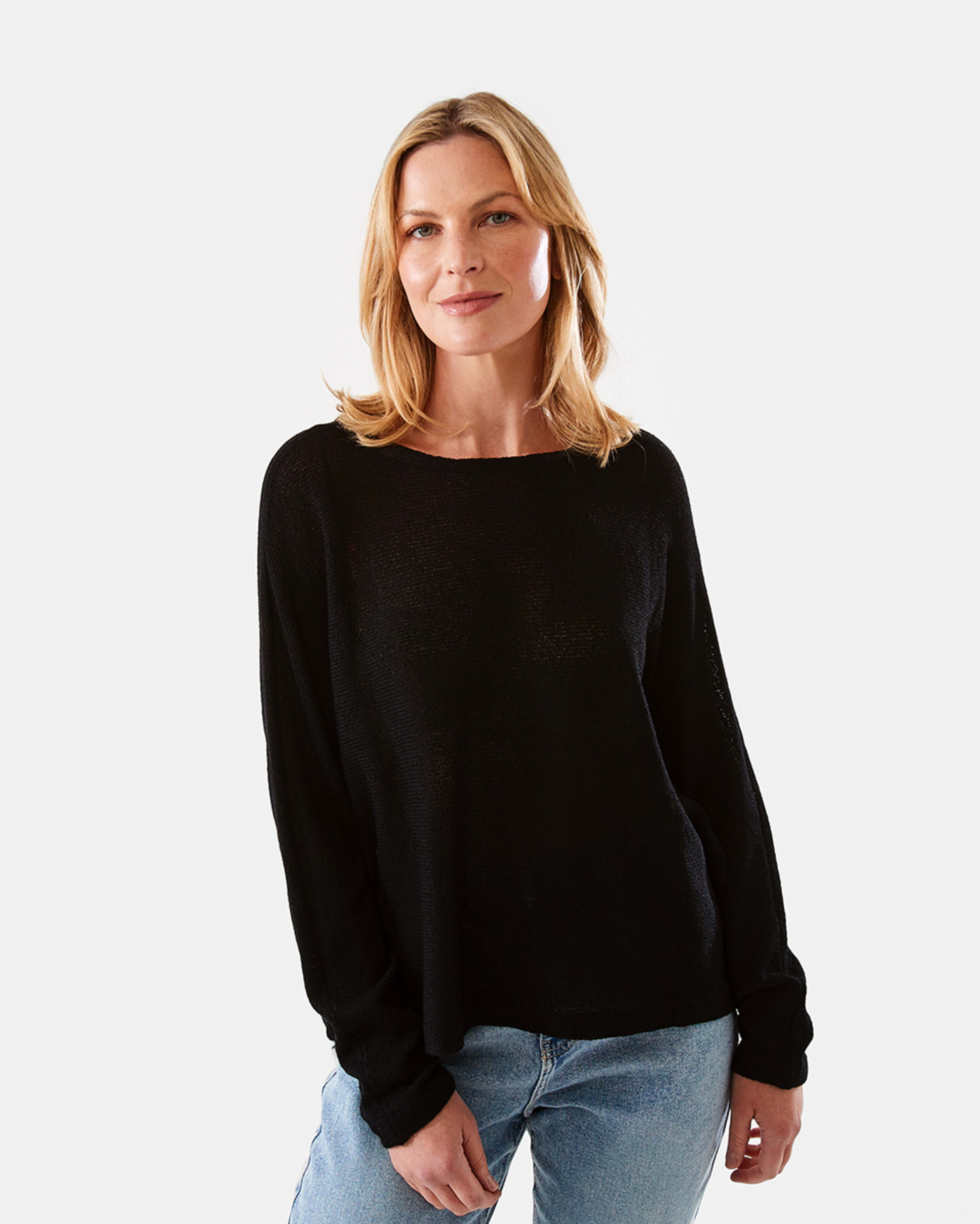 Open Knit Batwing Sleeve Jumper Kmart