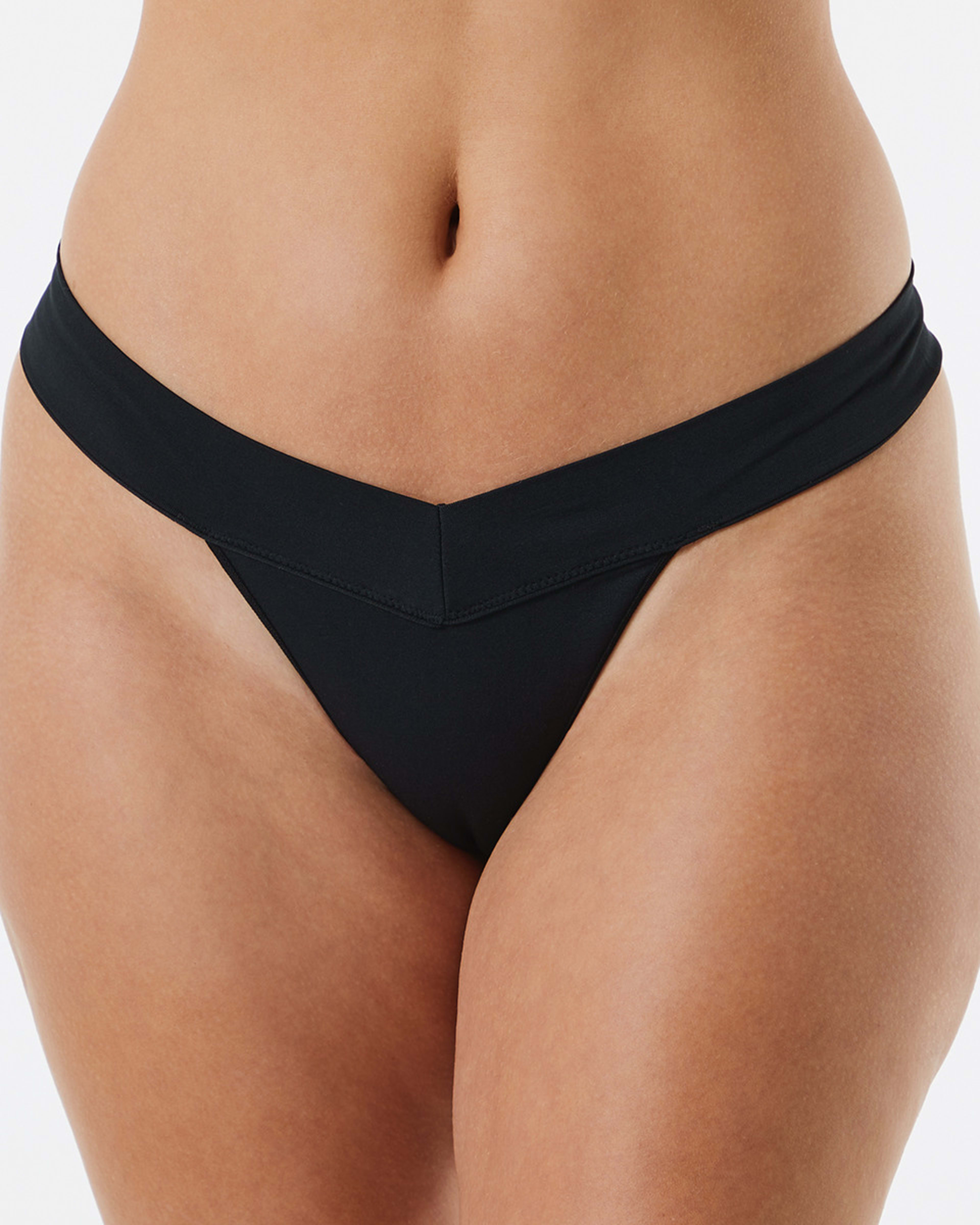 4 3 Pack V-Front Seamfree G-string Briefs Black, 4 of 7