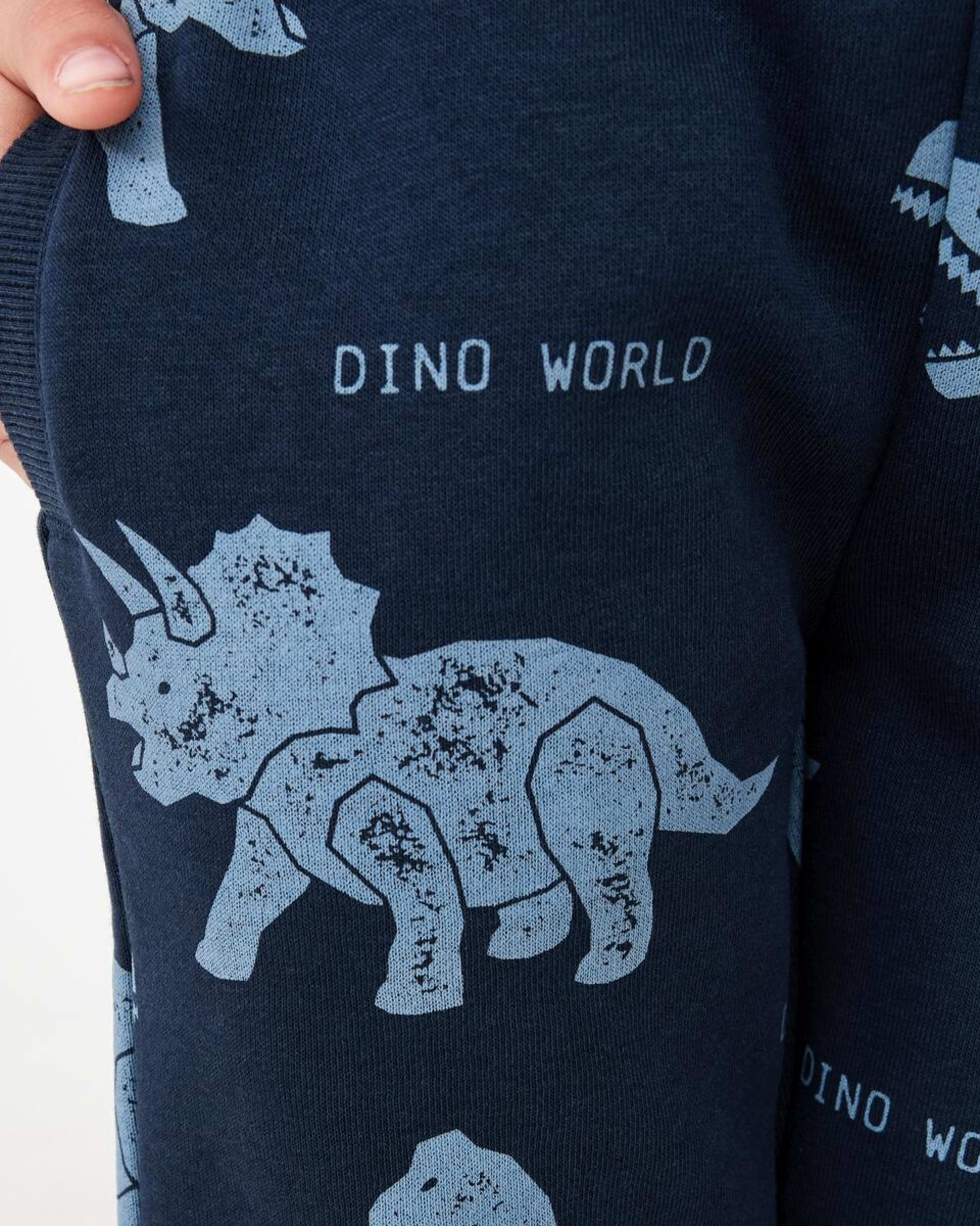 5 All Over Print Trackpants Dino Stencil Navy, 5 of 7