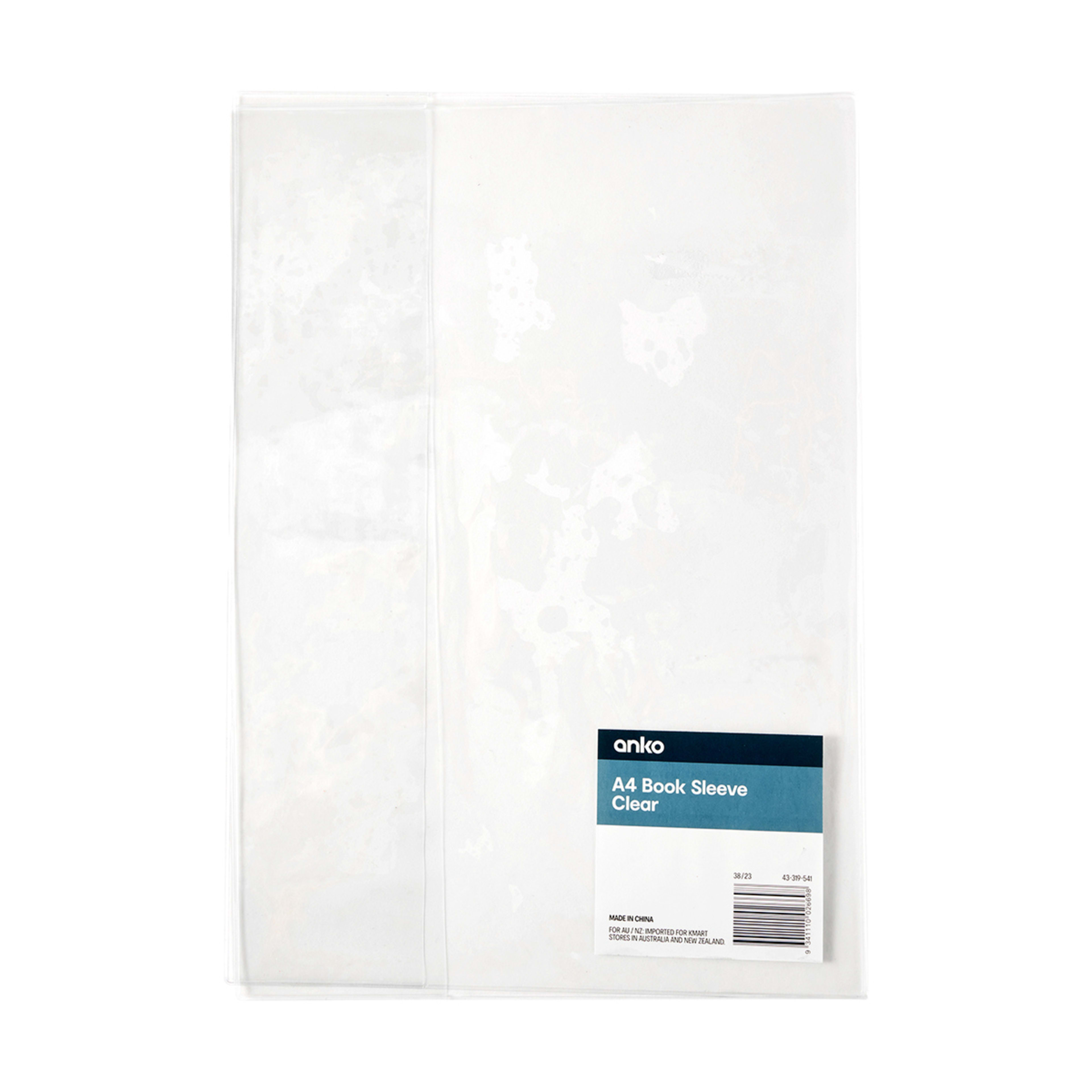 A4 Book Sleeve Clear Kmart