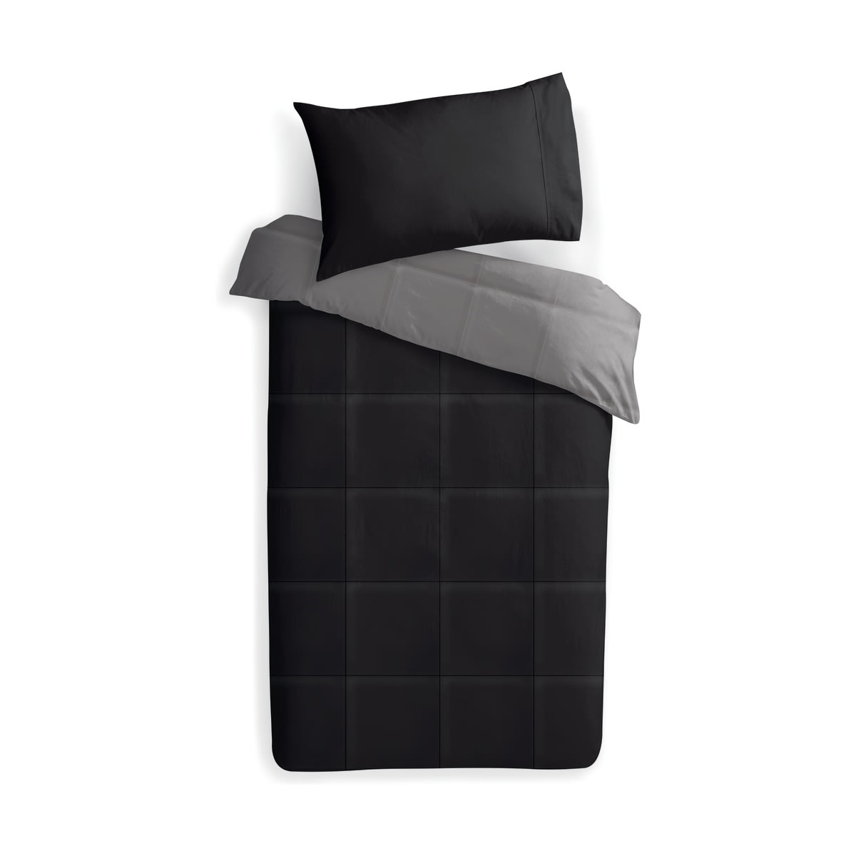Reversible Comforter Set Single Bed, Black Kmart NZ