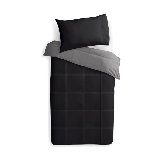 Reversible Comforter Set Single Bed, Black Kmart