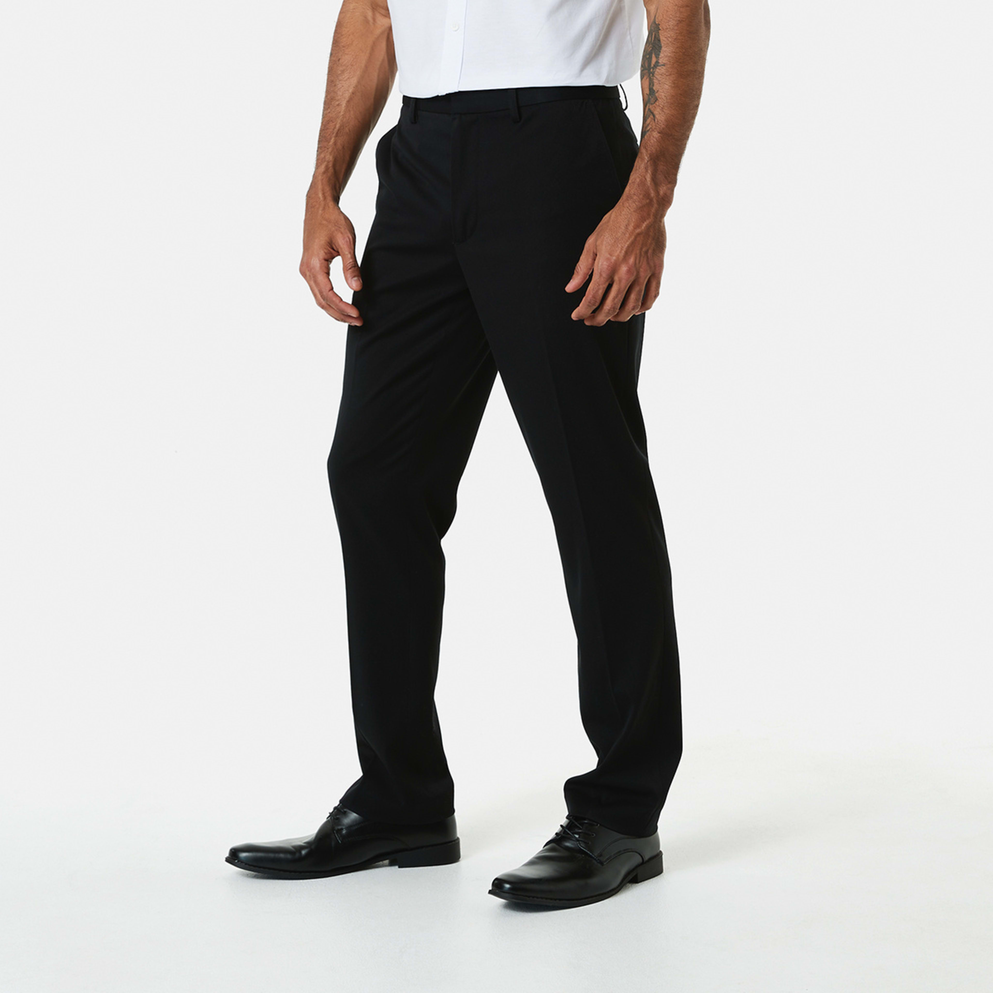 2 Workwear Slim Fit Business Pants Black, 2 of 5