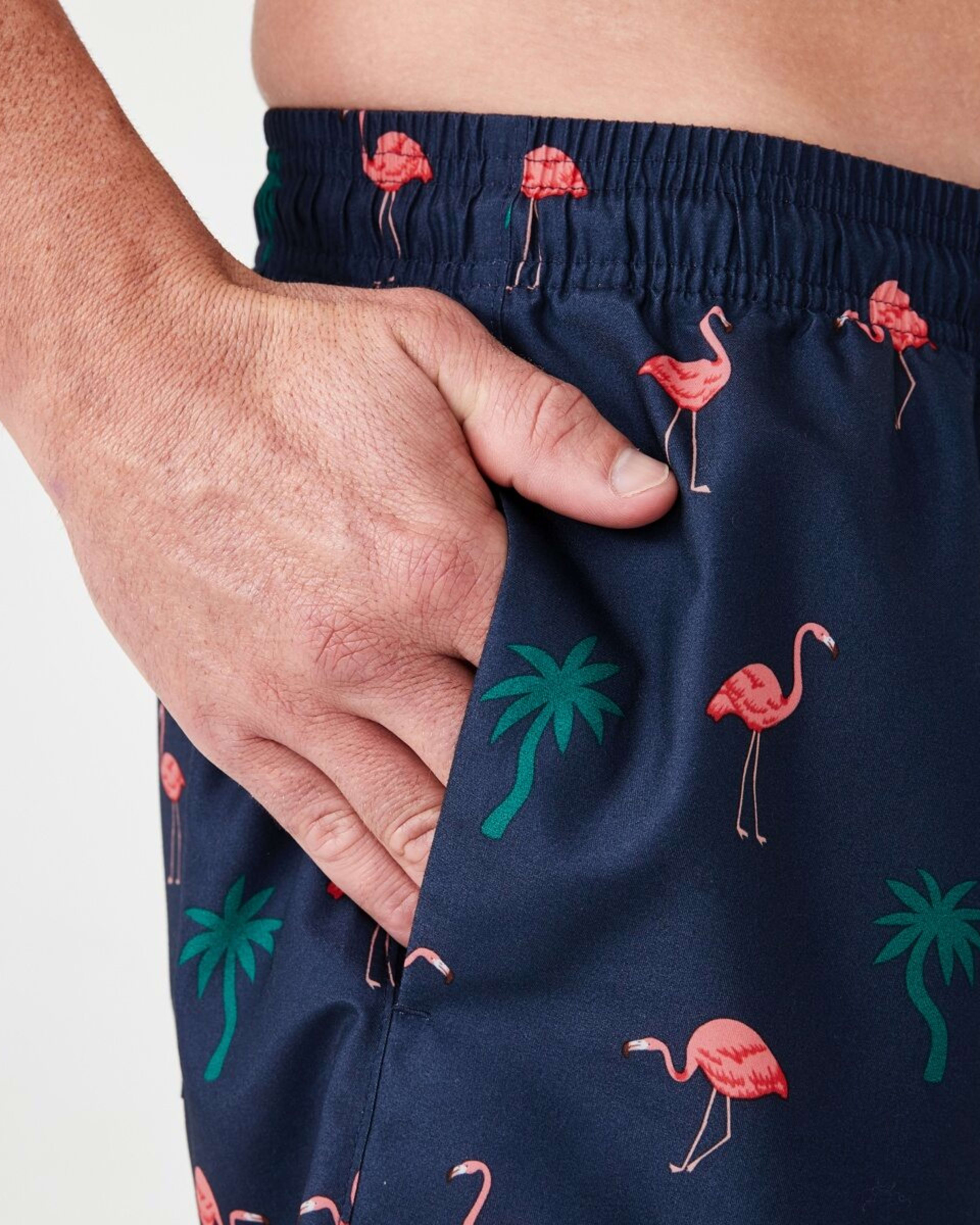 5 Regular Print Boardshorts FLAMINGO AND PALM SPELL NAVY, 5 of 6