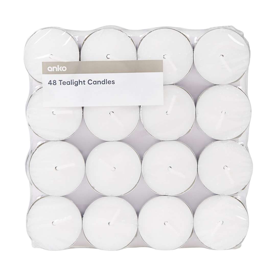 Unscented Tealights Pack of 48 Kmart