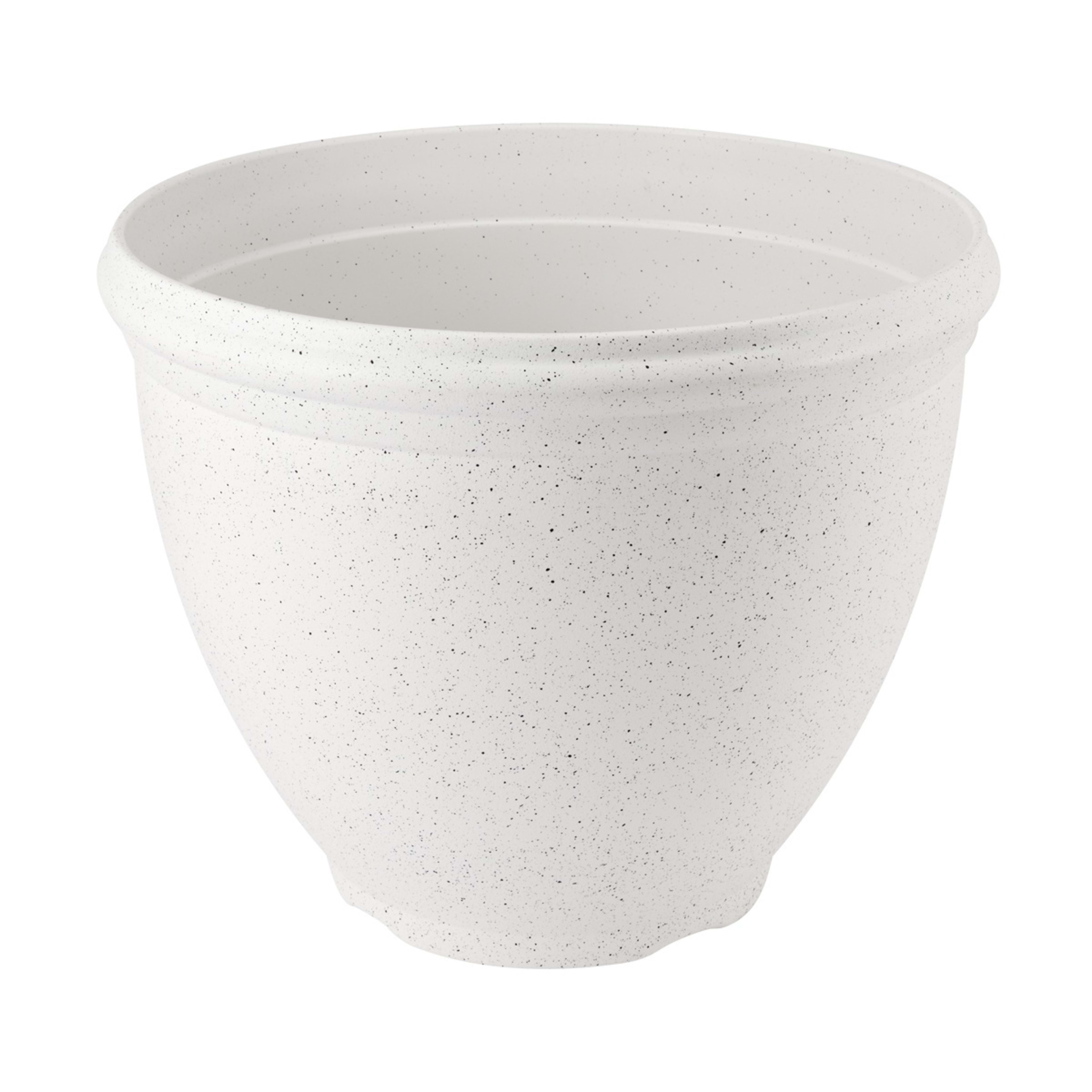 1 49cm White Textured Plastic Pot