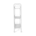 Slim Line Metal Trolley - White - Kmart