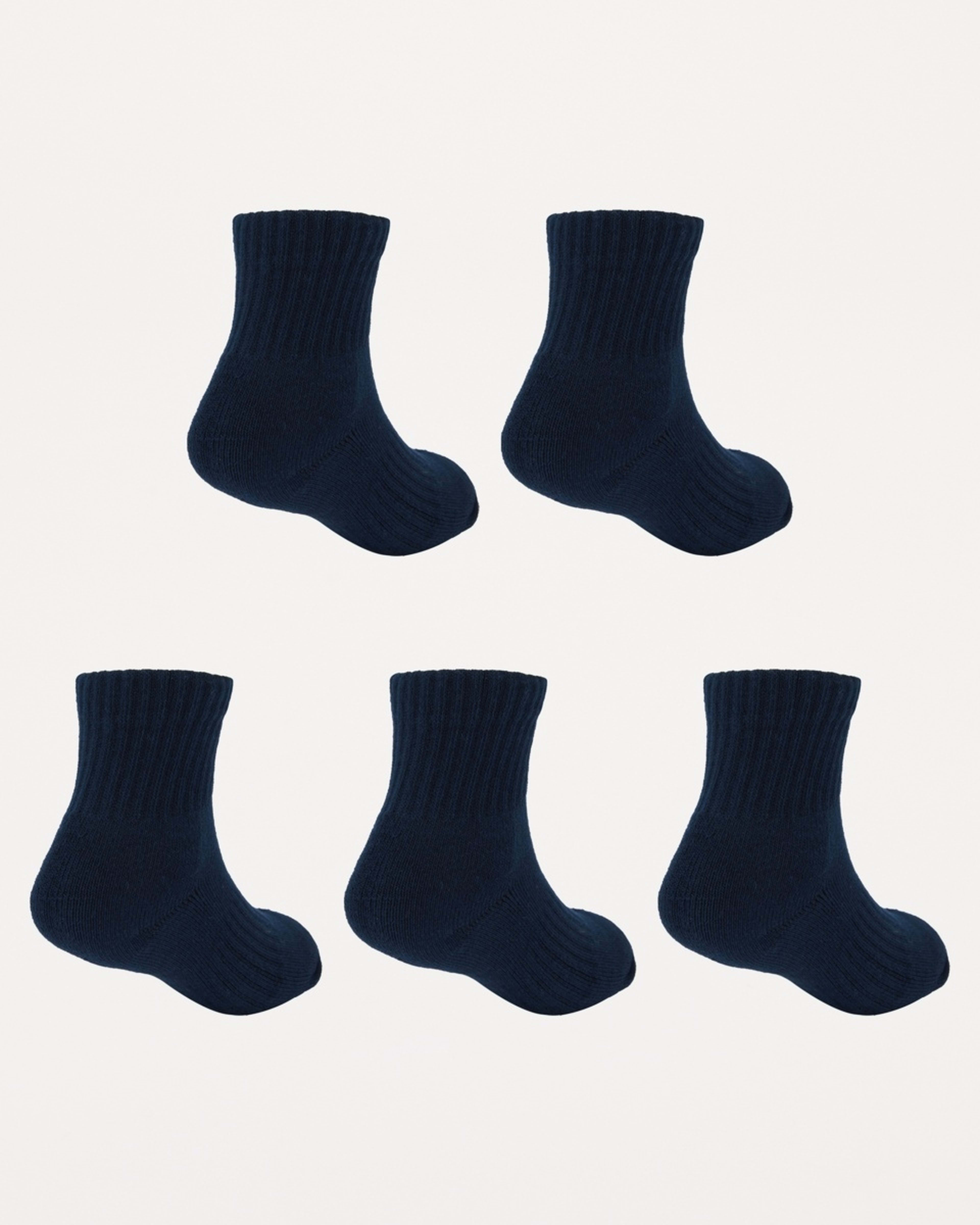 2 5 Pack Ultimate School Quarter Crew Socks DRESS BLUE, 2 of 3