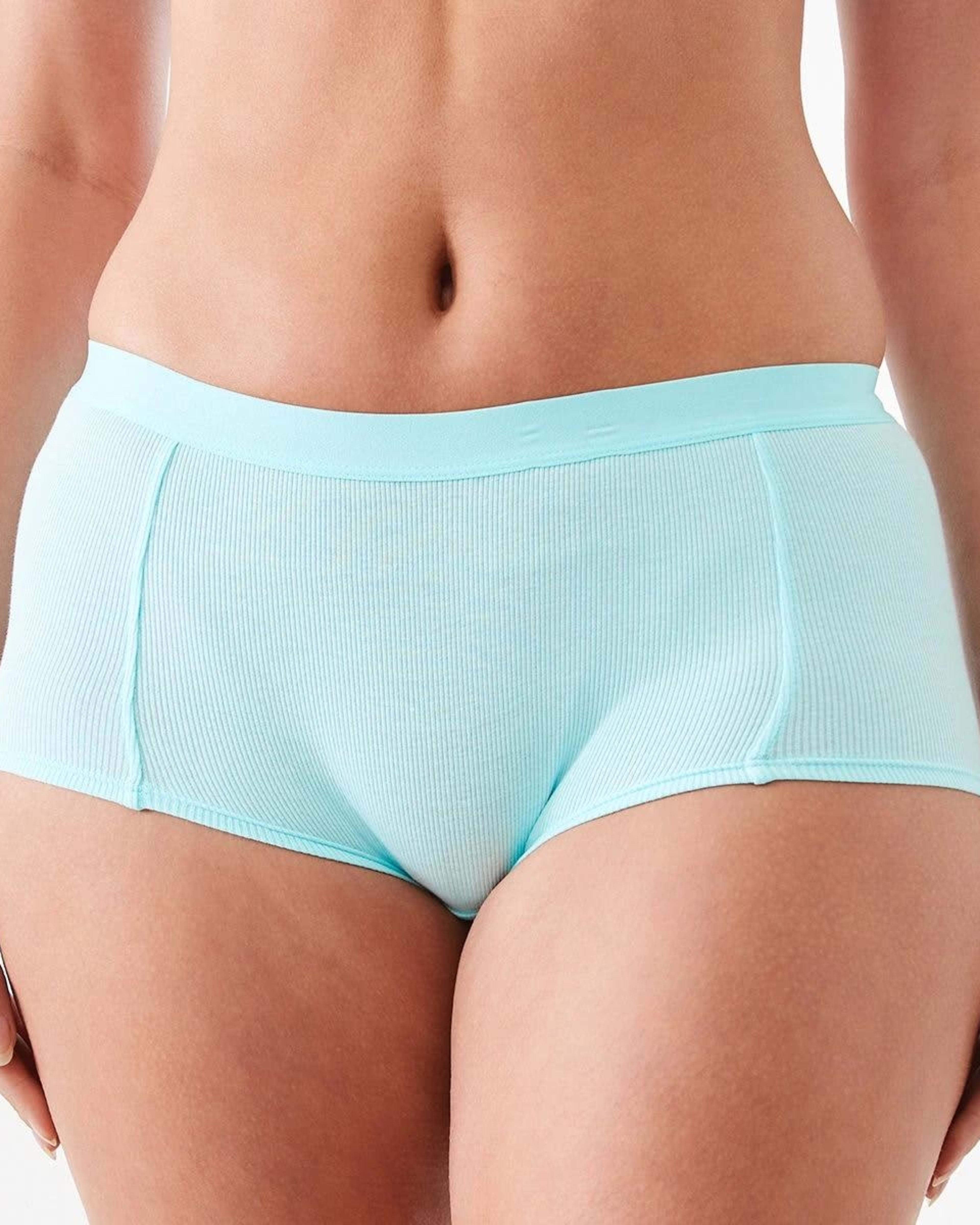 2 Rib Boyleg Briefs Brght Turq, 2 of 5