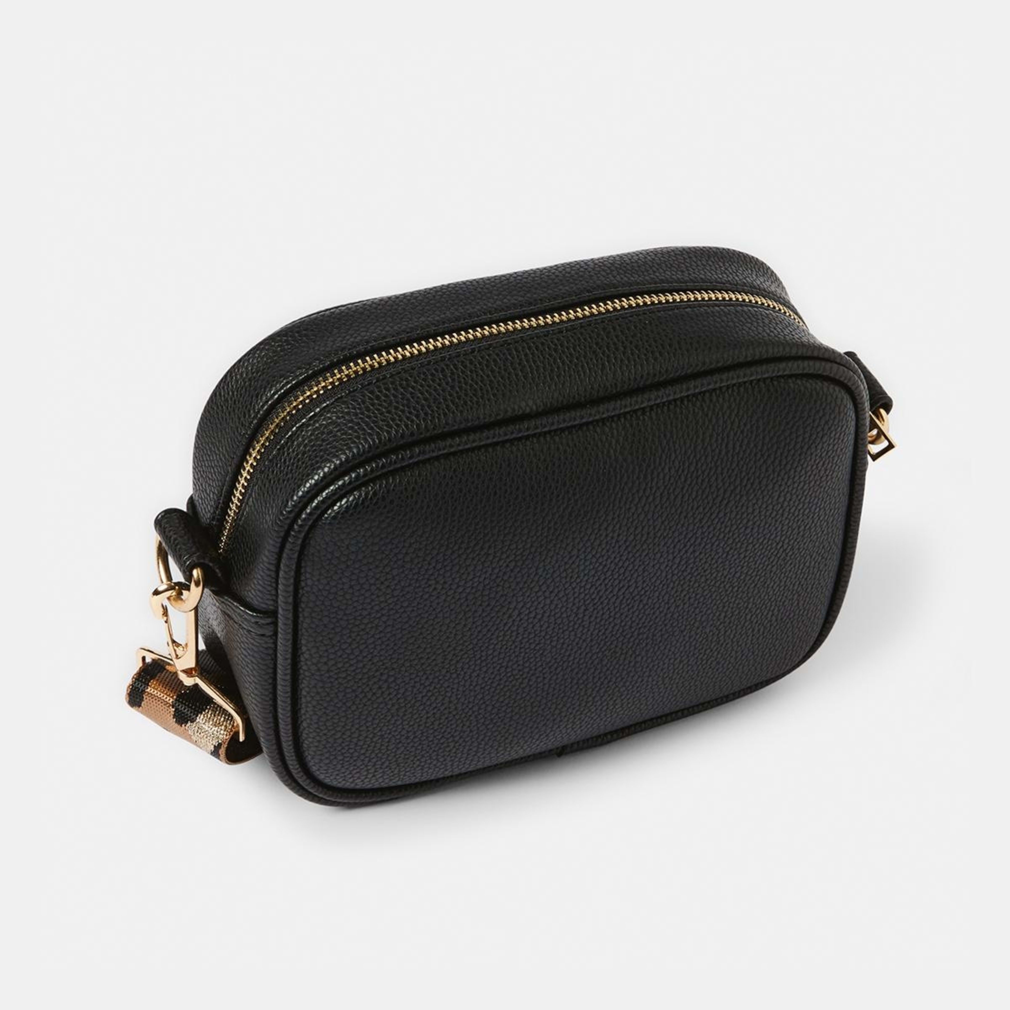 3 Statement Strap Crossbody Bag Black, 3 of 5