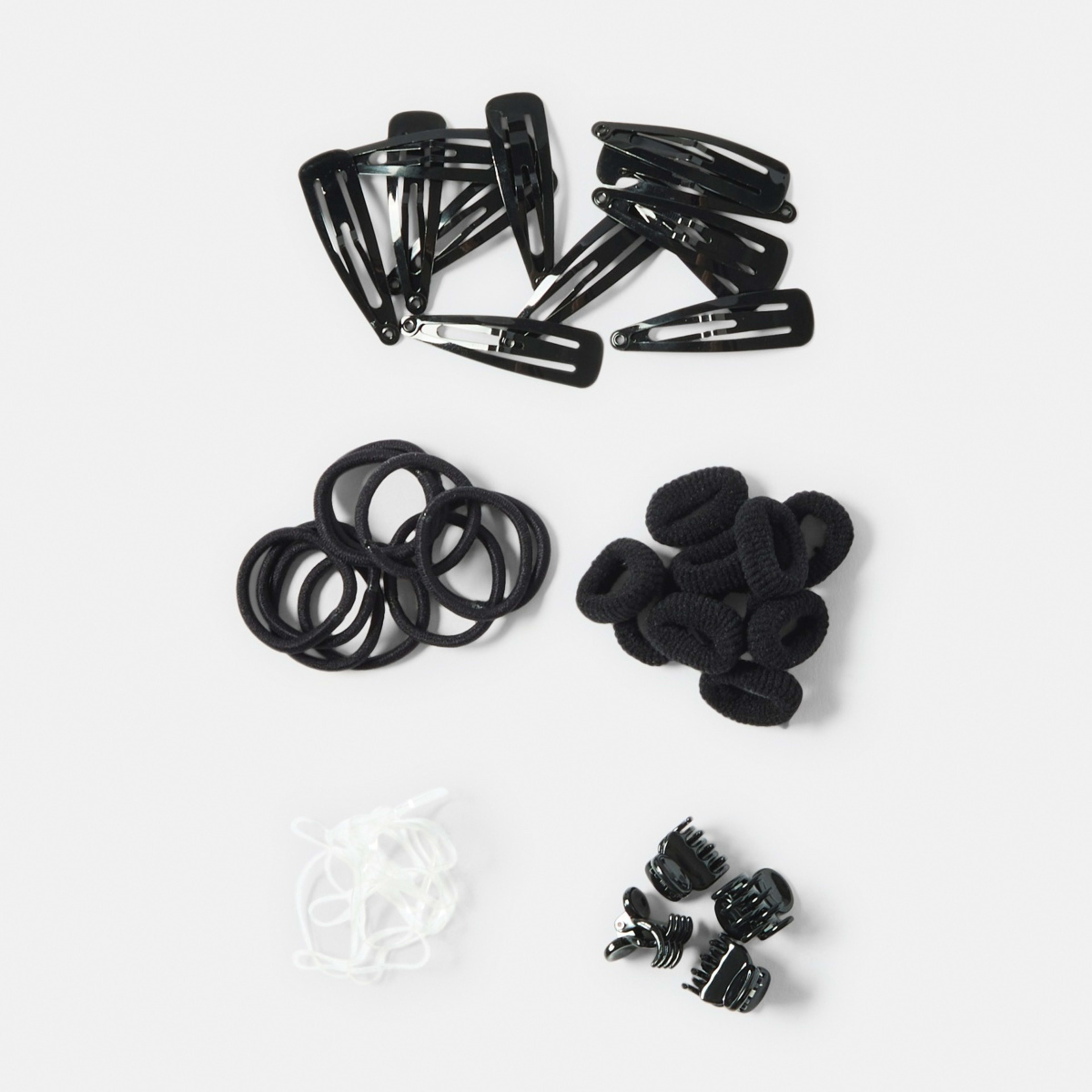 1 OXX Haircare 46 Pack Hair Assorted Accessories - Black