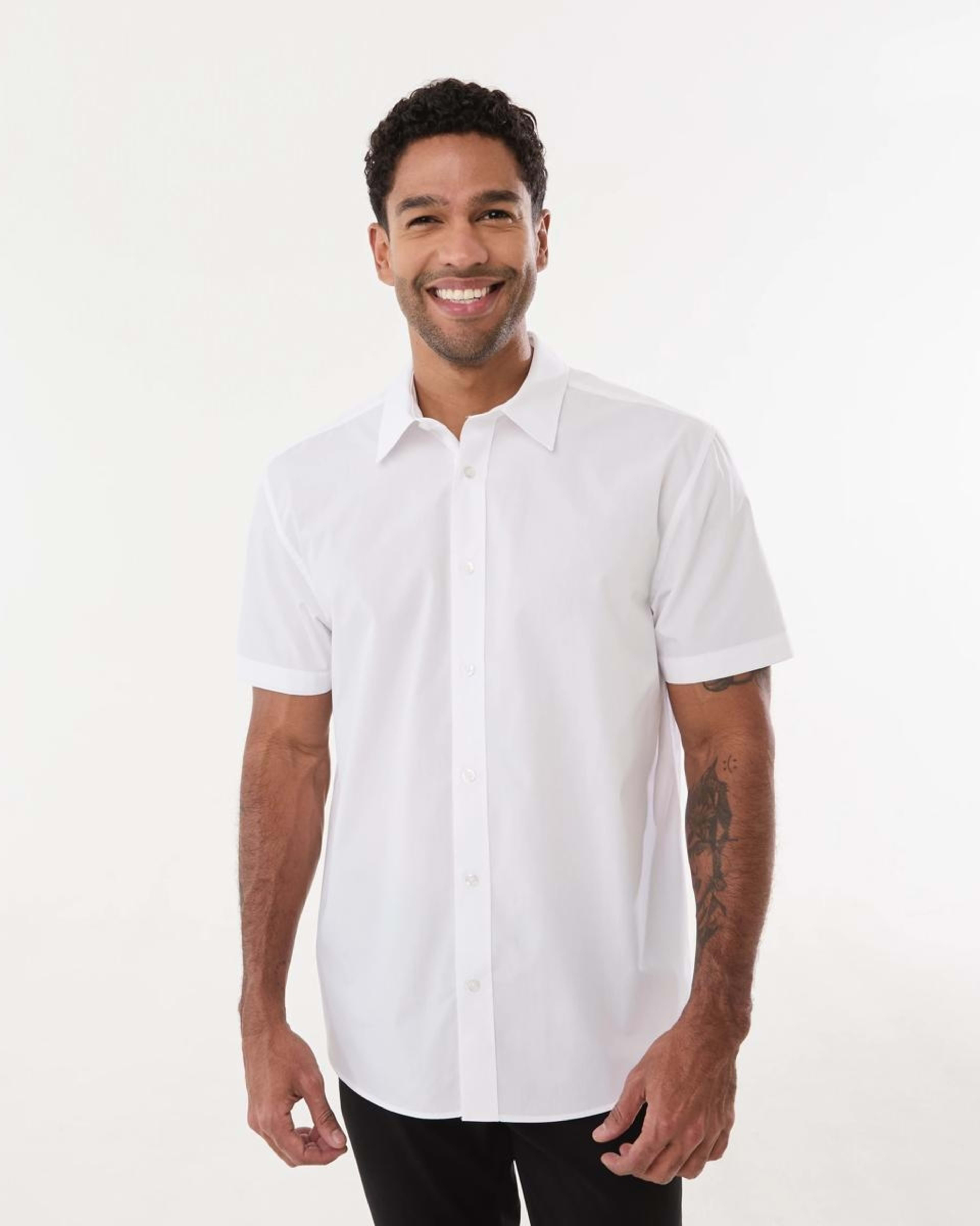 1 Work Short Sleeve Business Shirt WHITE, 1 of 5