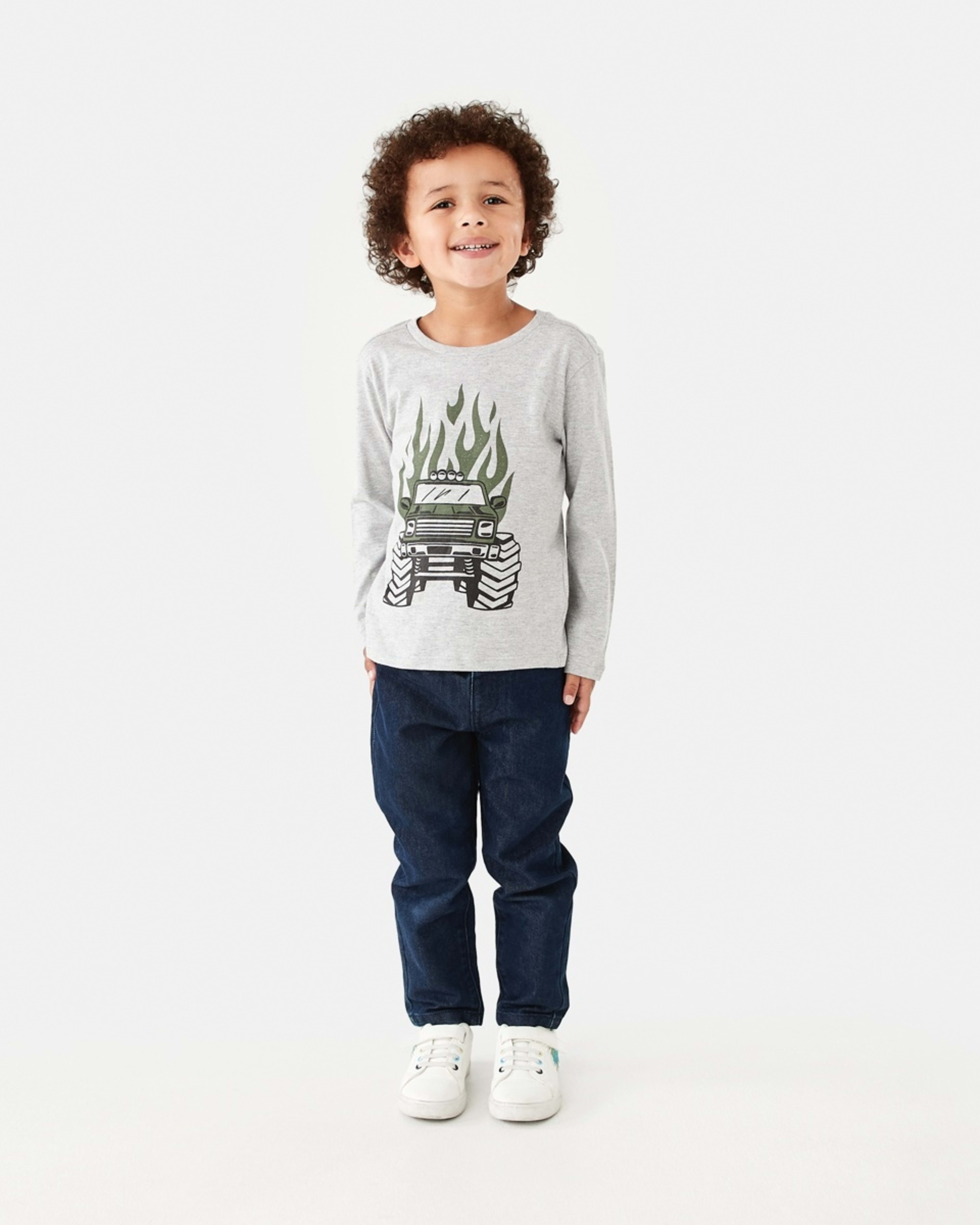 5 Long Sleeve Print T-shirt Gry Monste, 5 of 8