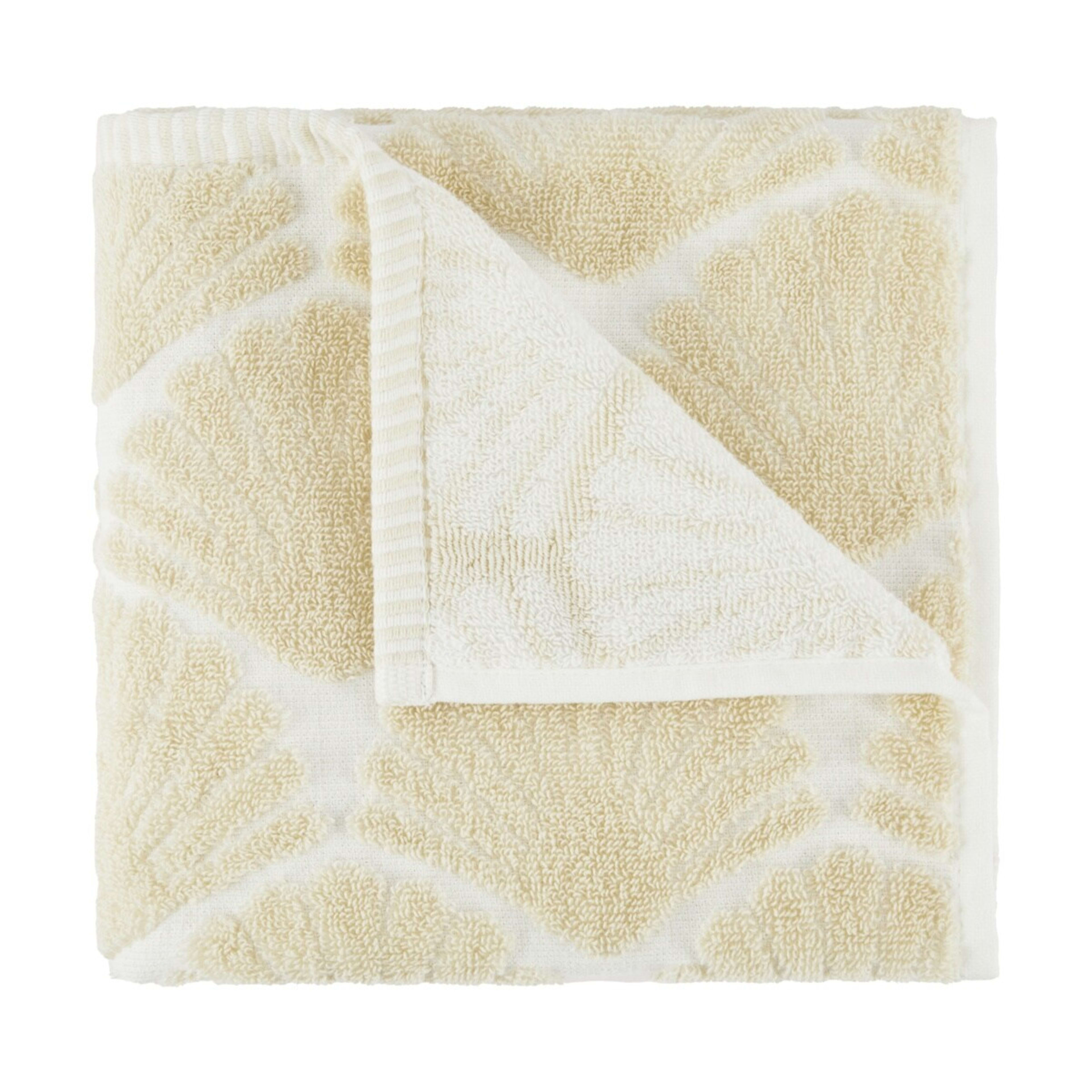1 Shell Cotton Hand Towel - Beige