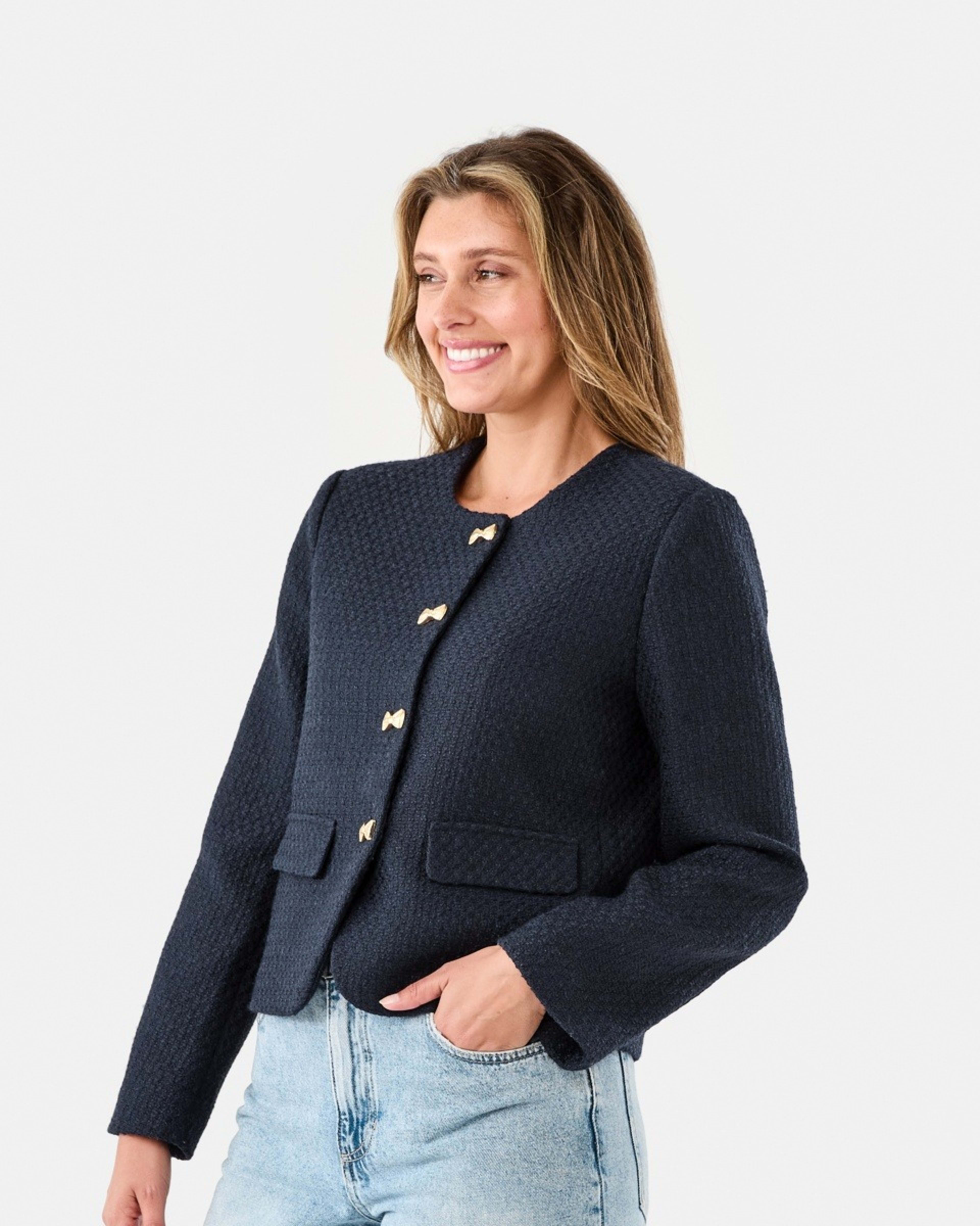 3 Boucle Jacket Navy Blaze, 3 of 7