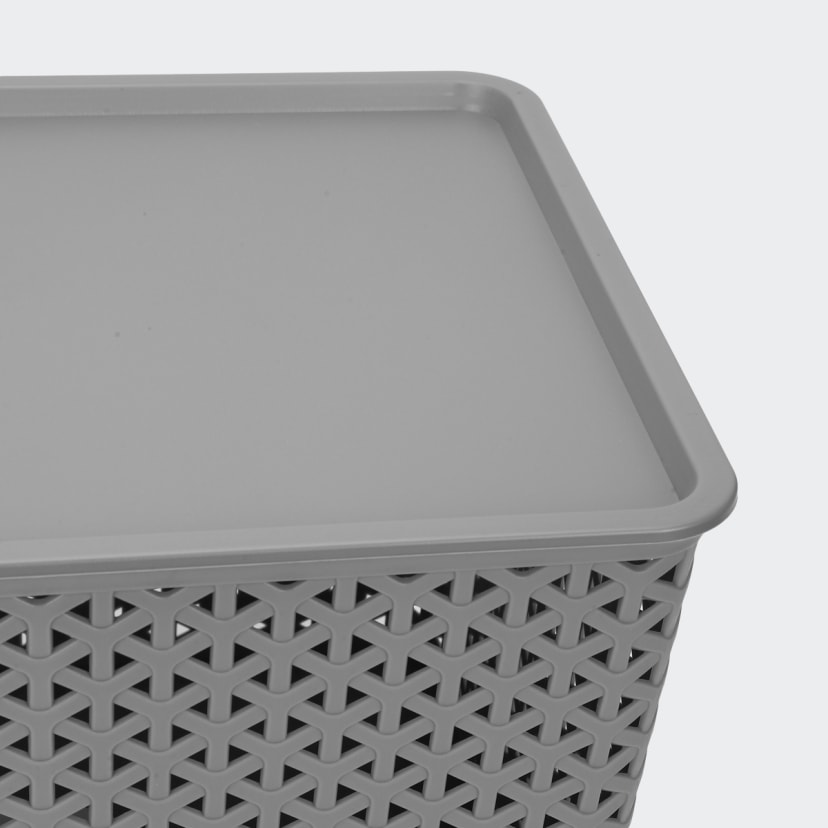 Storage Container with Lid Large, Grey Kmart
