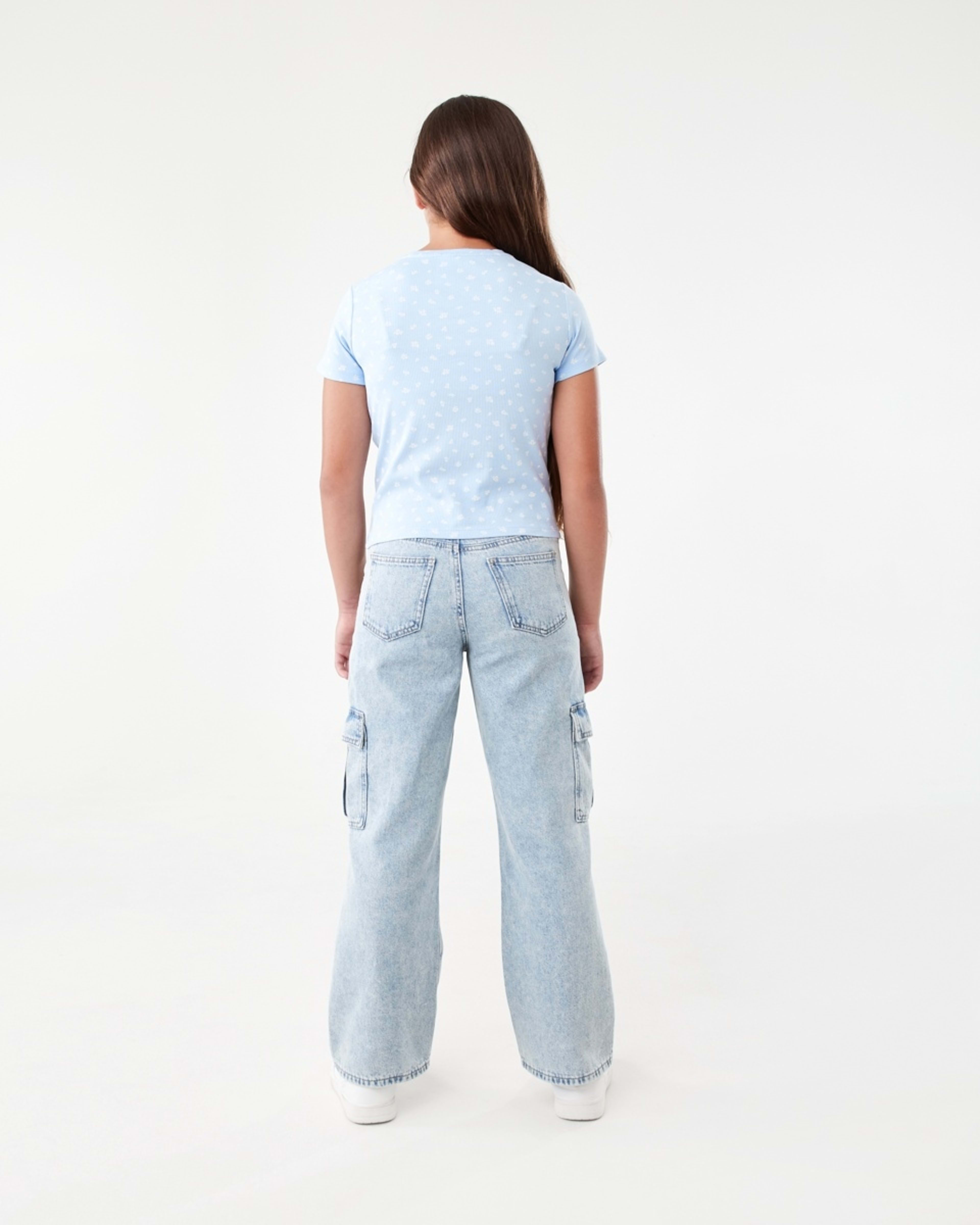 6 Short Sleeve Rib T-shirt Ditsy, 6 of 8