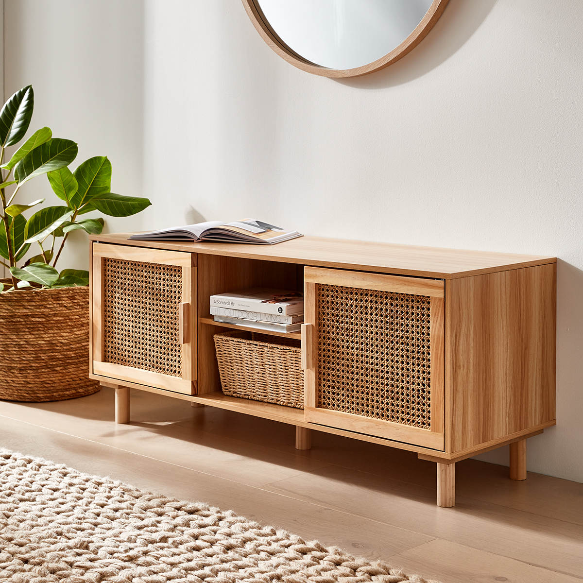 Rattan Entertainment Unit Kmart