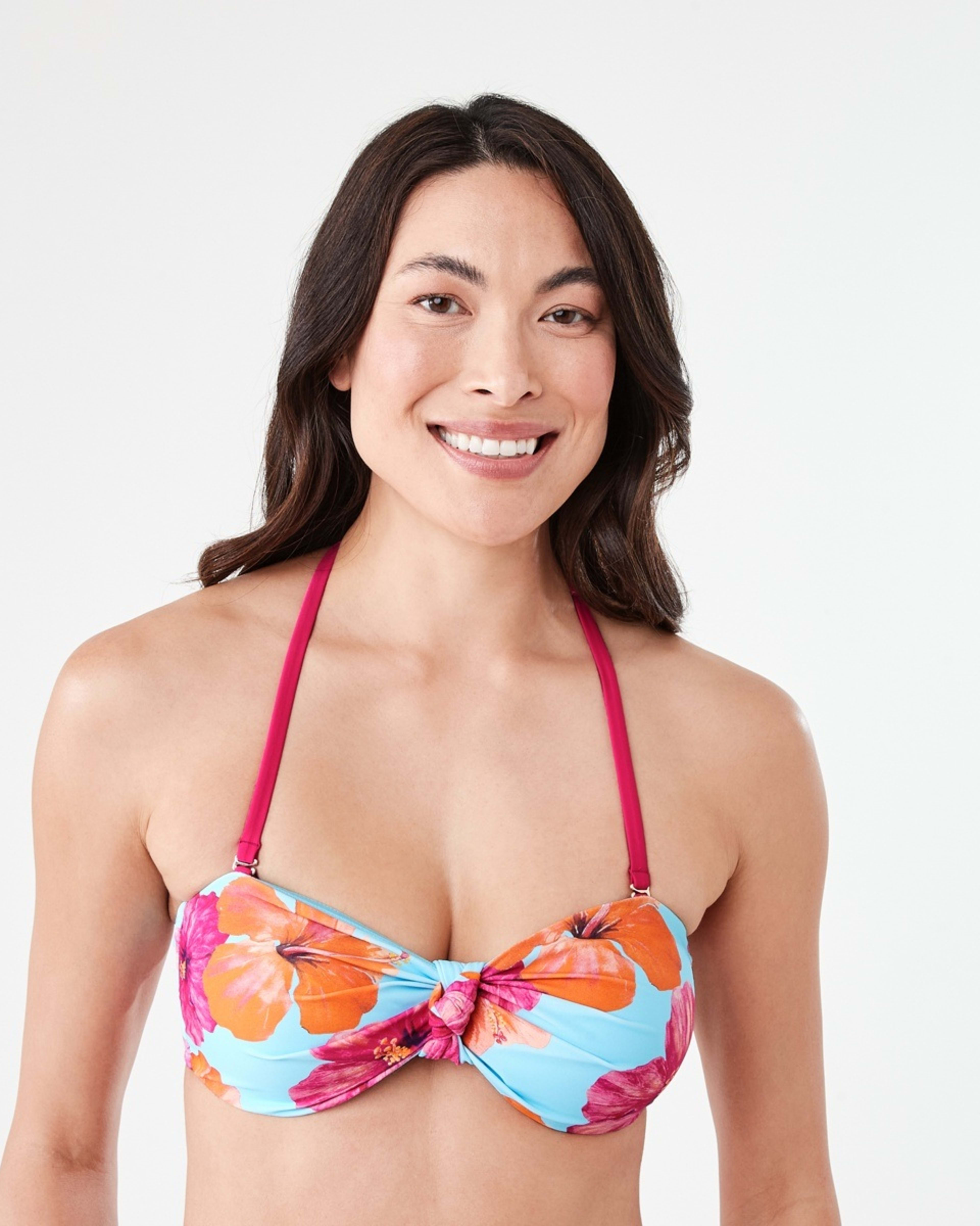 1 Bandeau Swim Top HOT TROP CLEAR AQUA, 1 of 10