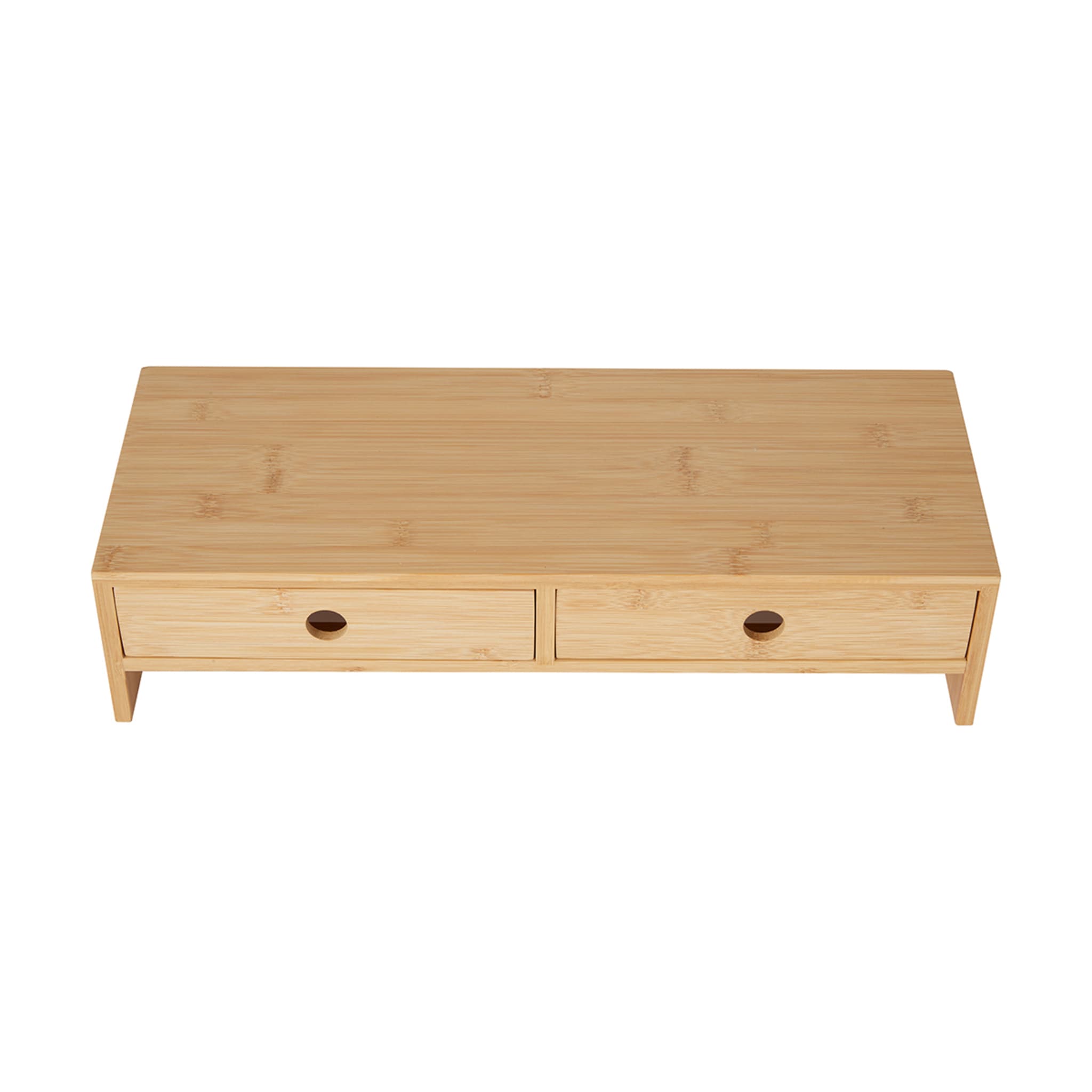Bamboo Monitor Stand with Drawers Kmart NZ
