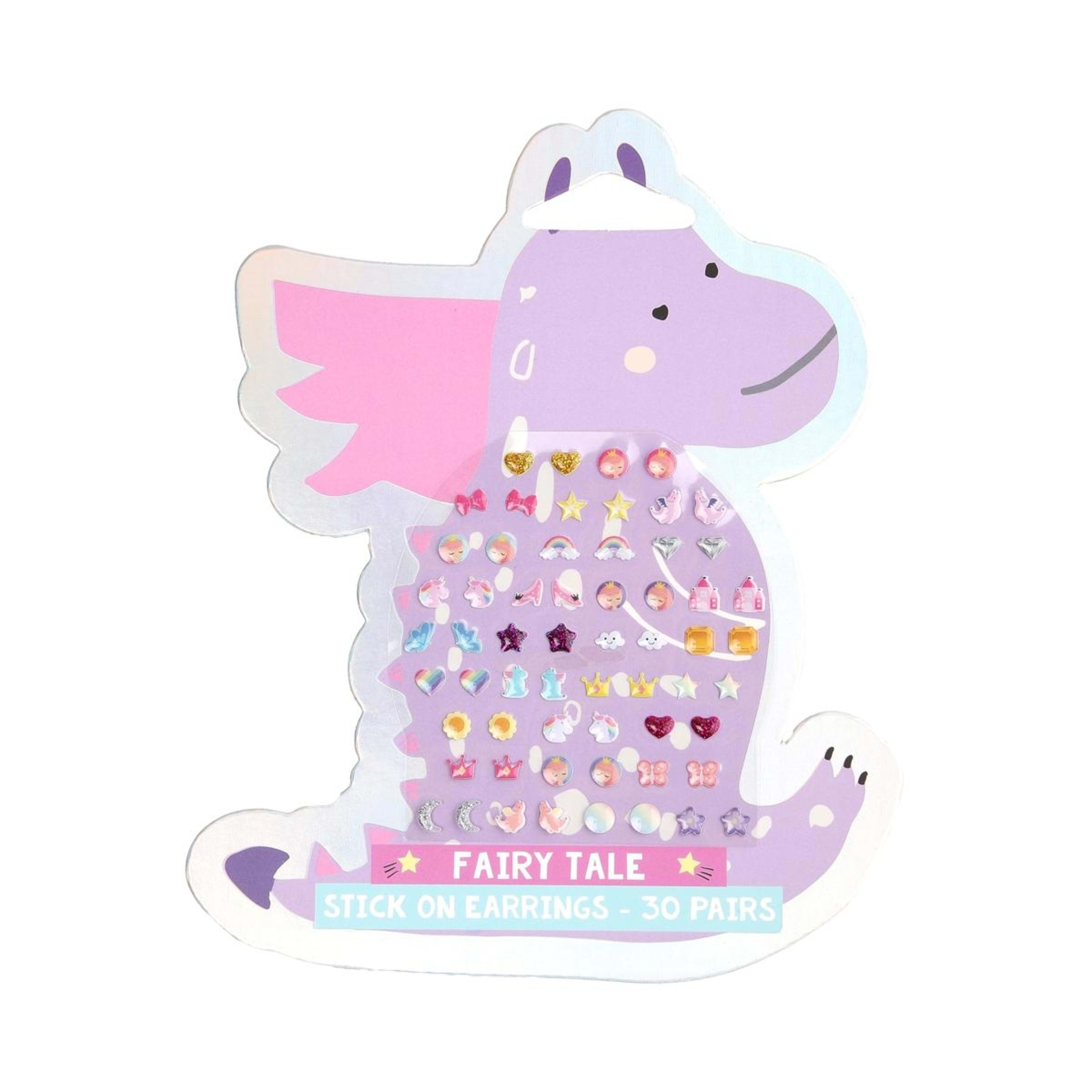 1 Mini Me 30 Pack Fairy Tale Dragon Stick On Earrings, 1 of 2