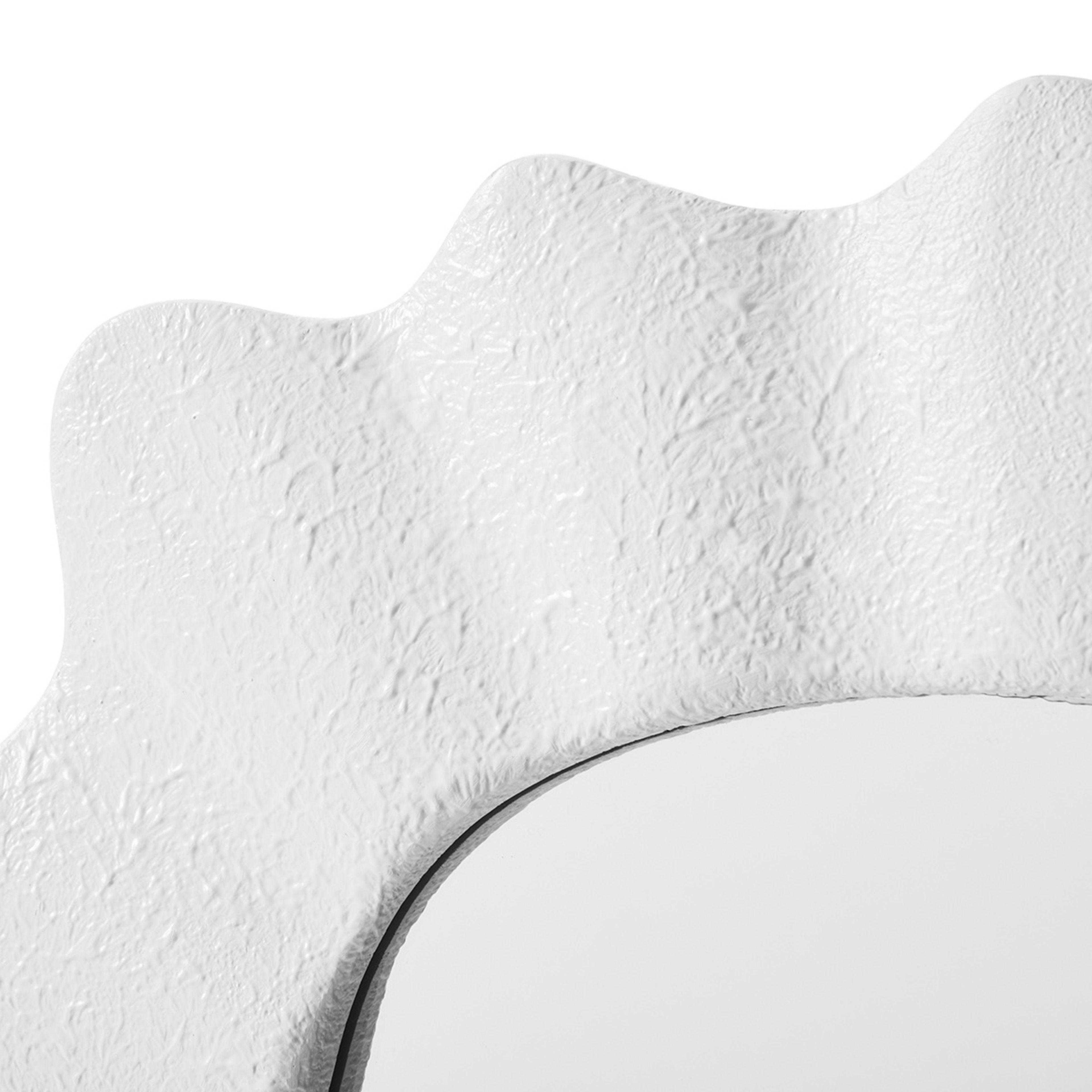 4 Textured Wave Mirror - White, 4 of 7