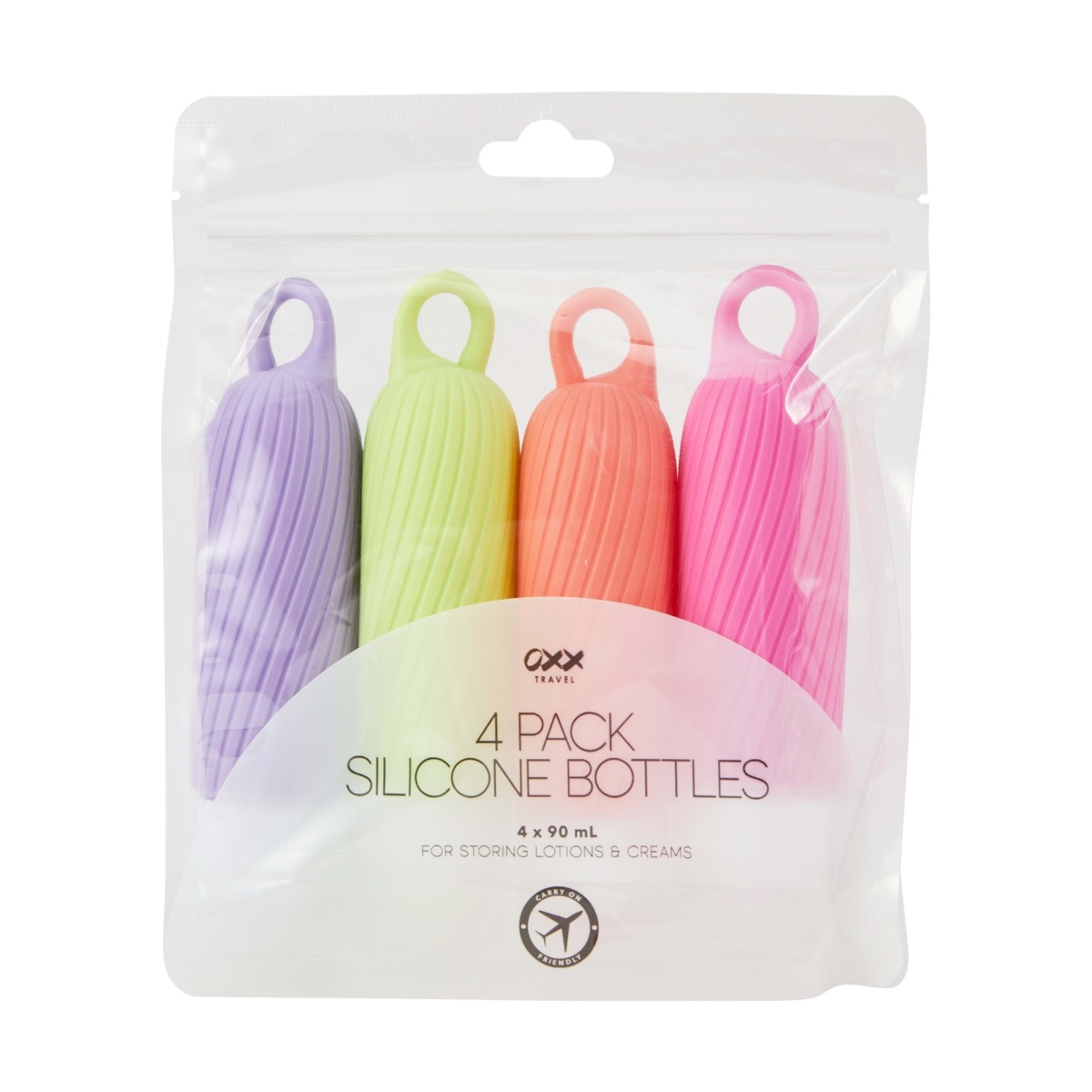 1 OXX Travel 4 Pack Silicone Bottles