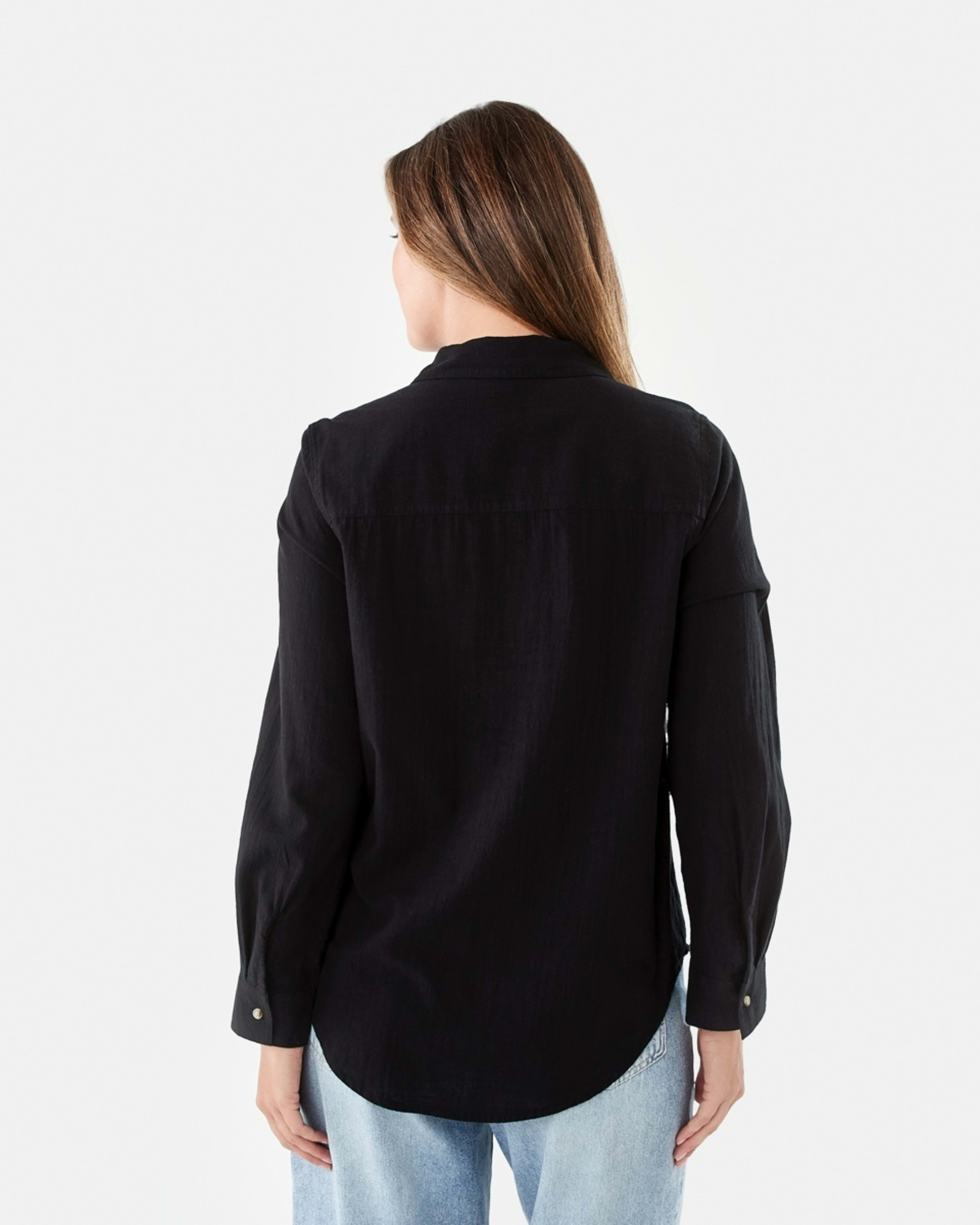 3 Long Sleeve Casual Shirt Black, 3 of 8