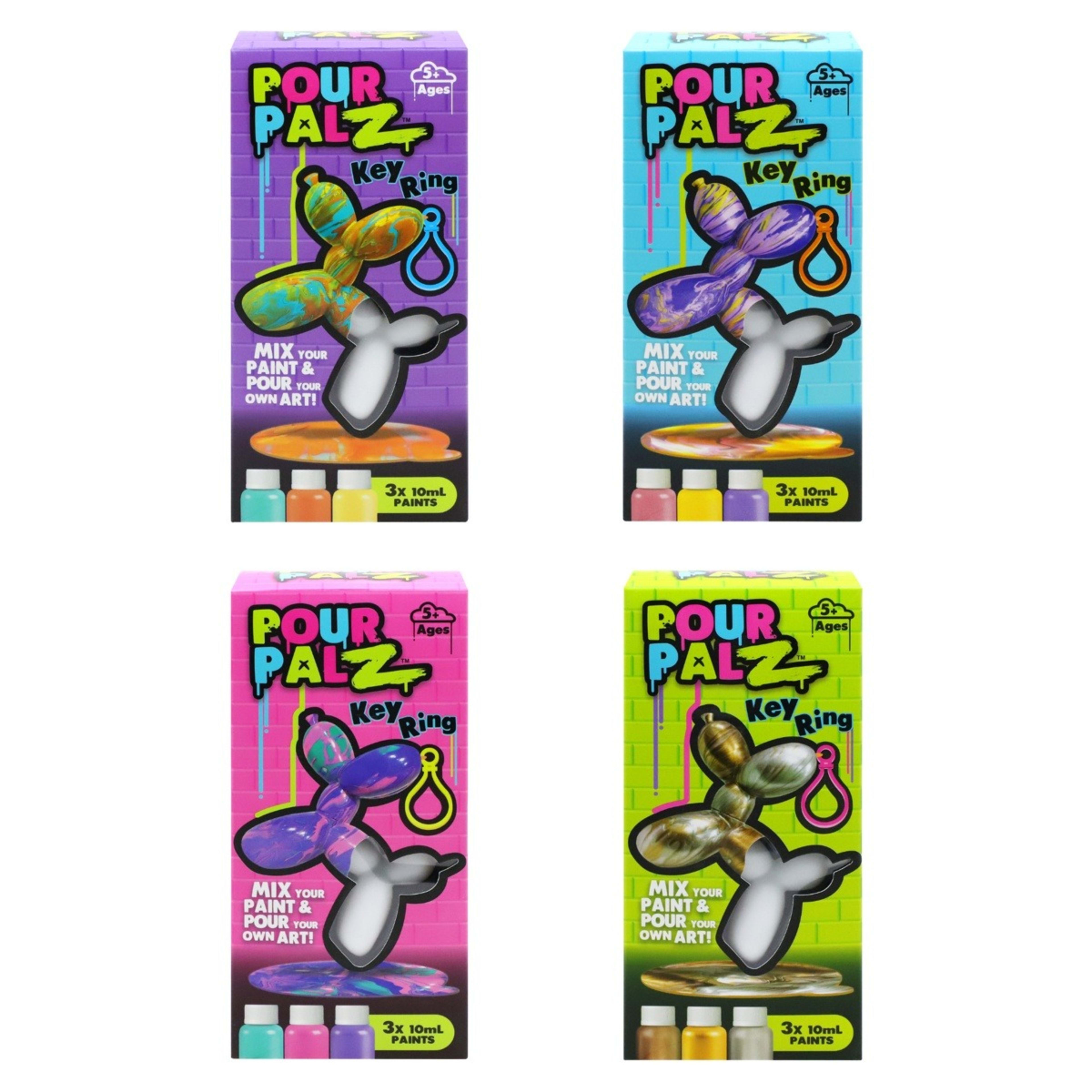1 Pour Palz Mini Balloon Dog Keyring - Assorted