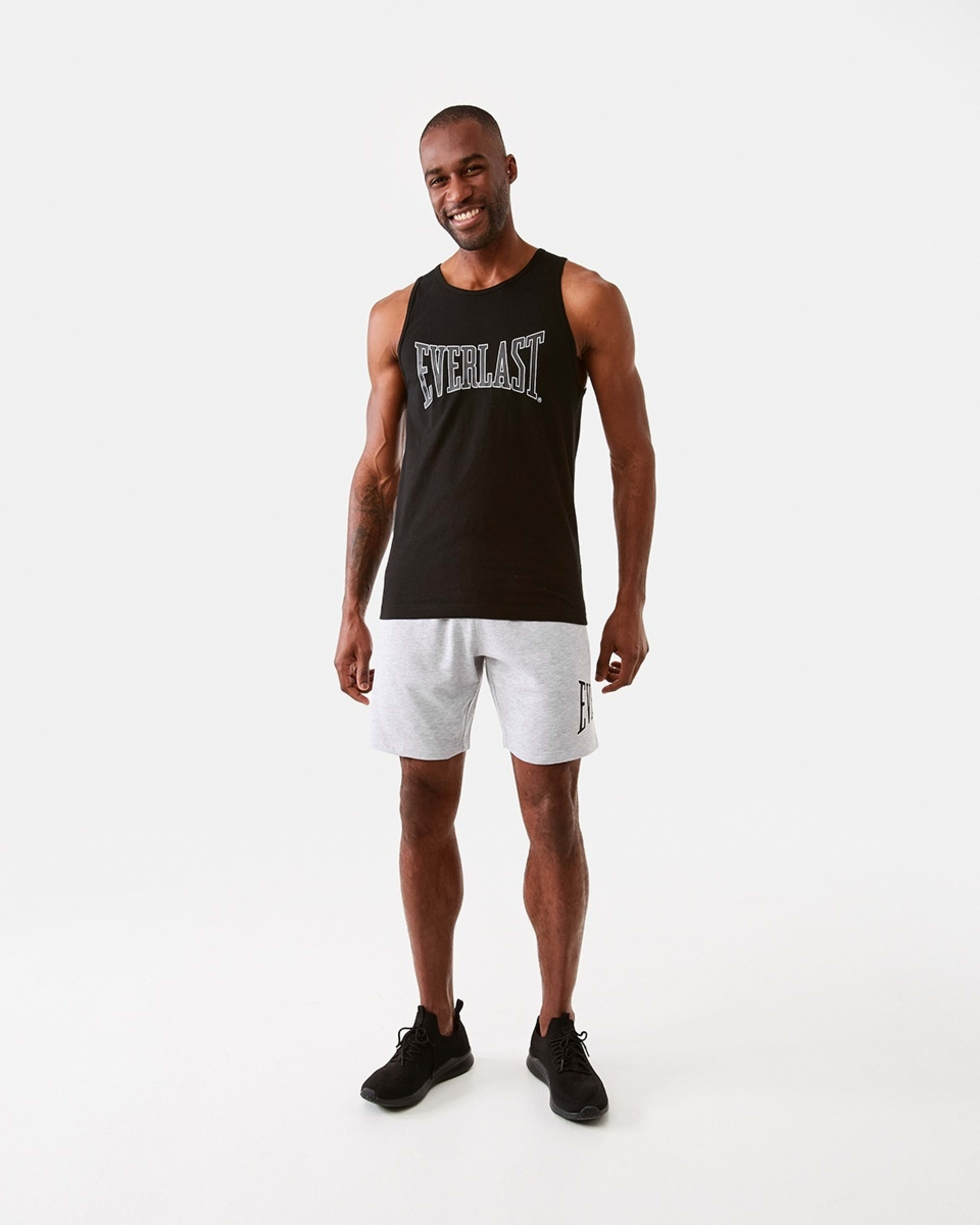 7 Everlast Mens French Terry Shorts Grey Marl, 7 of 7