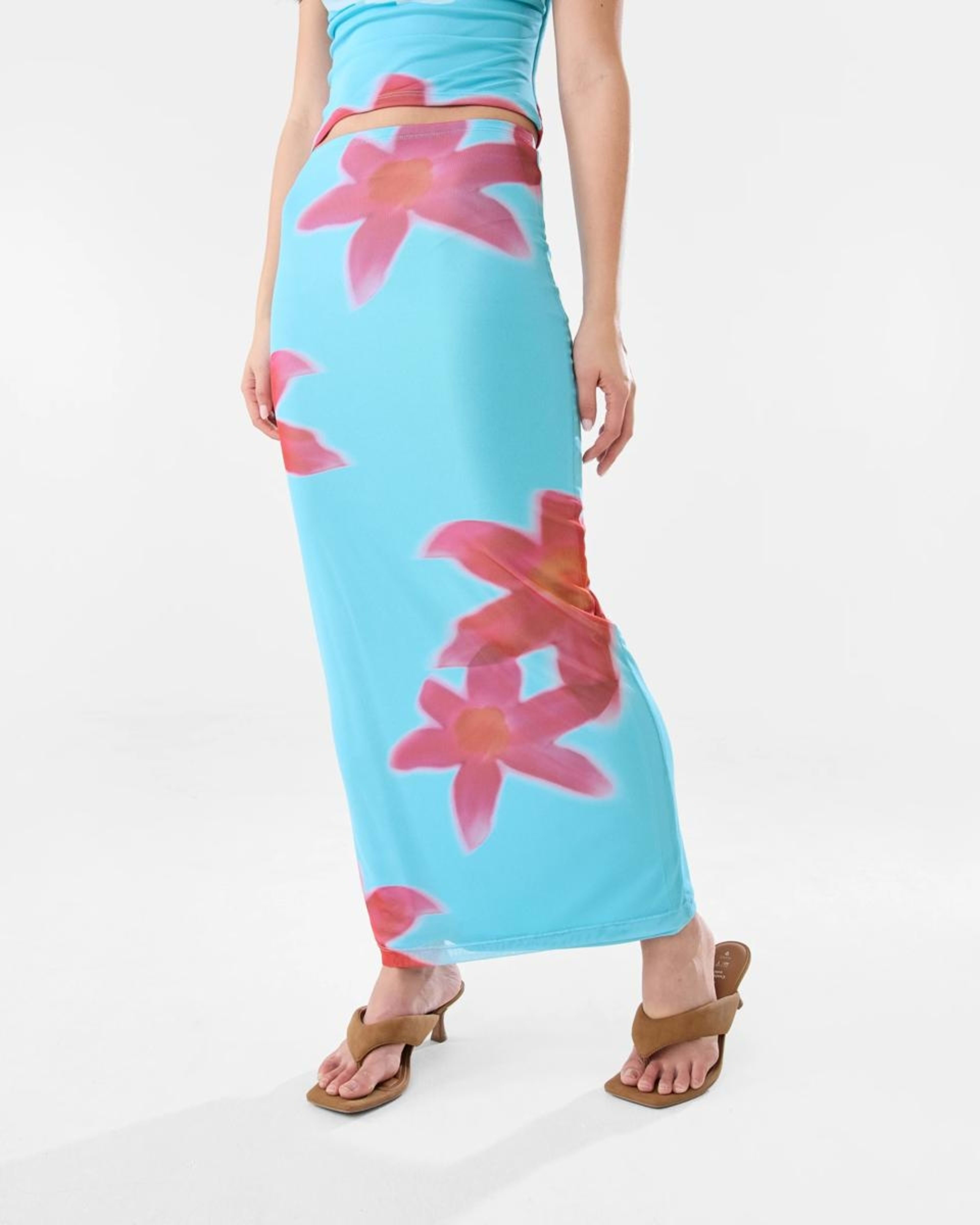 1 Mesh Maxi Skirt HOT TROP CLEAR AQUA
