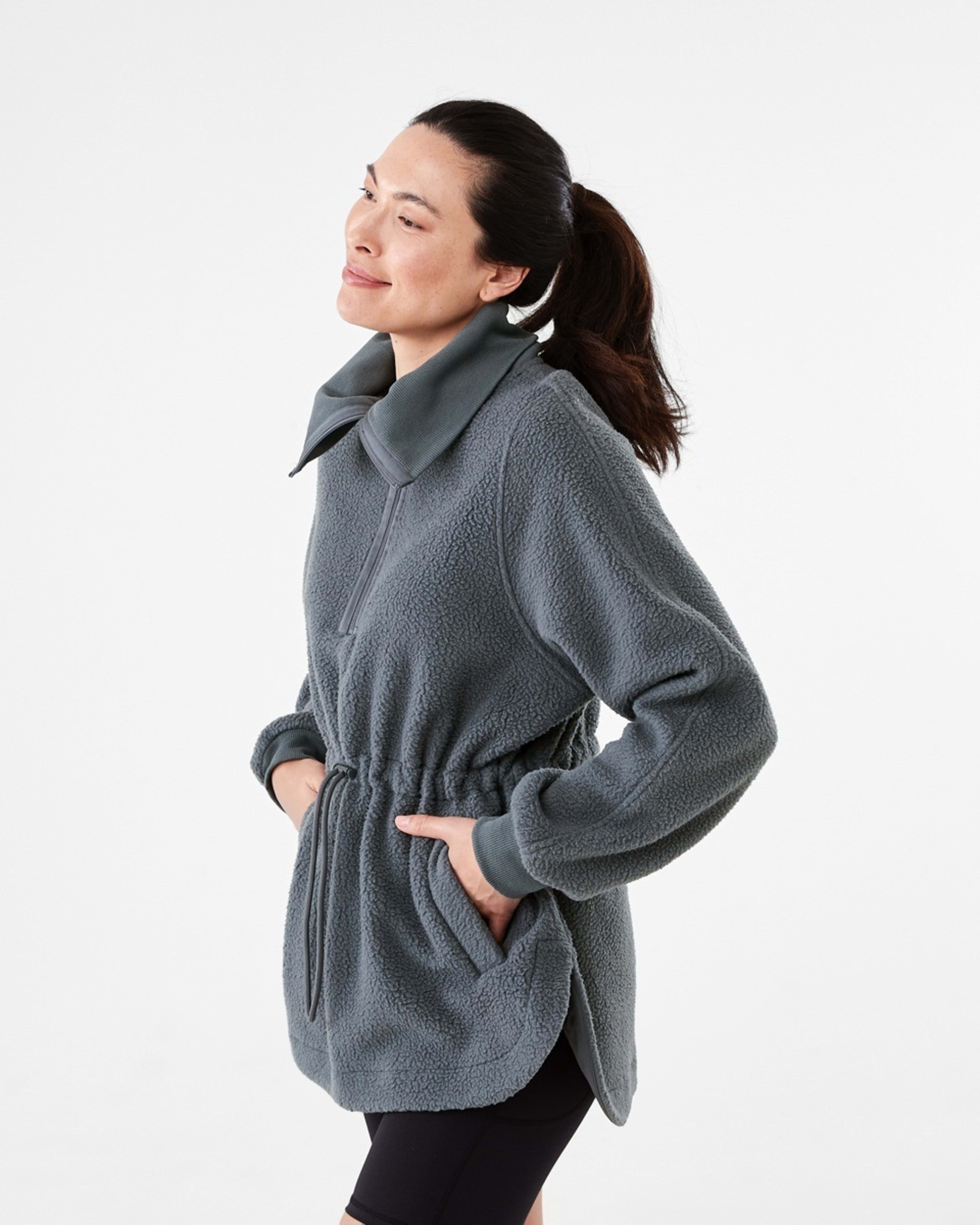 2 Active Womens Long Sleeve Teddy Outdoor Jacket HARMONY GREY, 2 of 7