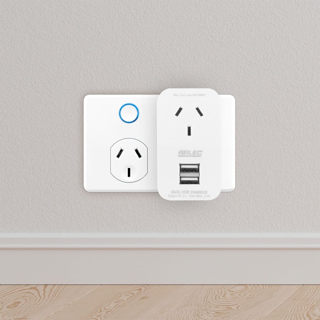 Arlec Compact Charger with Main Power Outlet Kmart