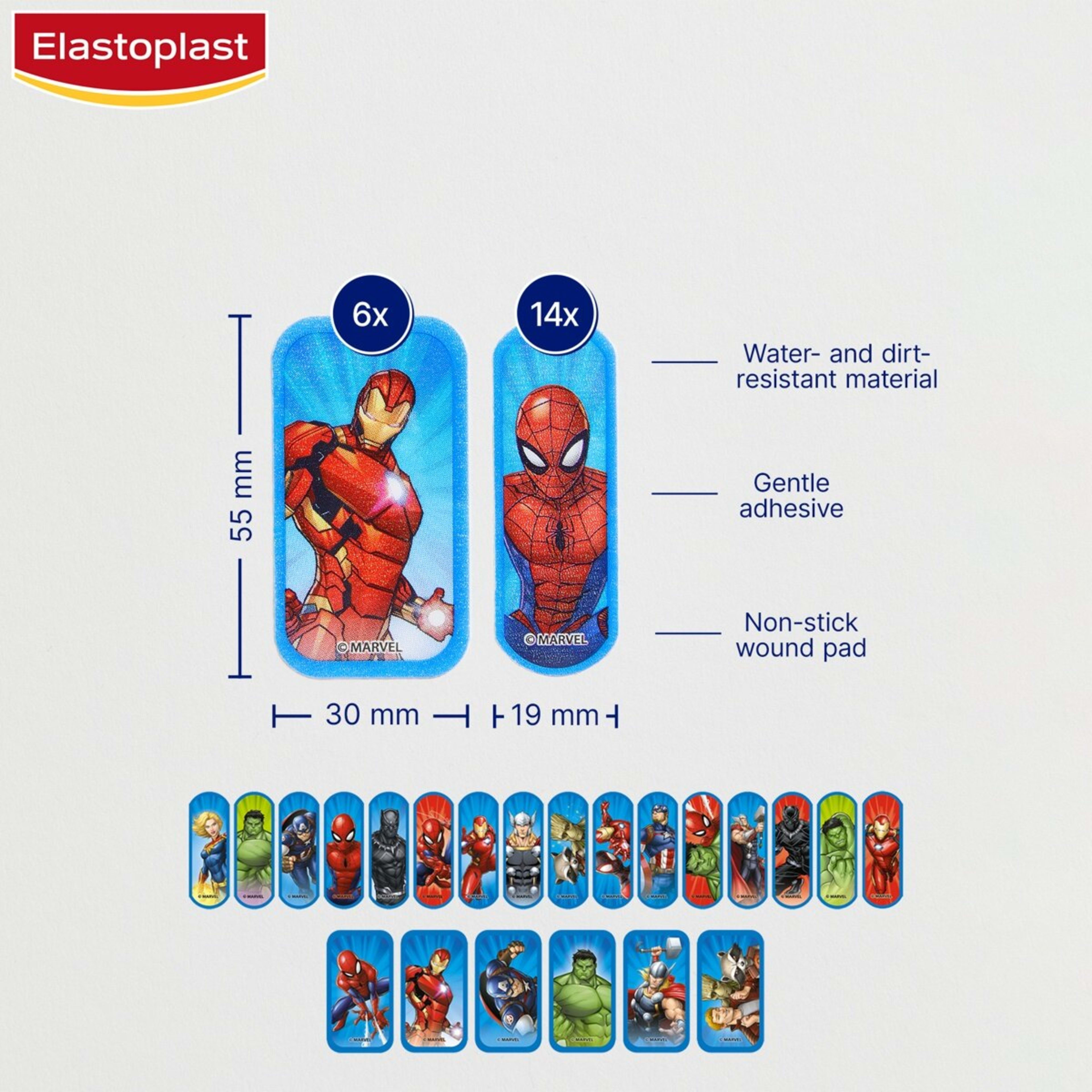 4 20 Pack Marvel Elastoplast Plasters, 4 of 7