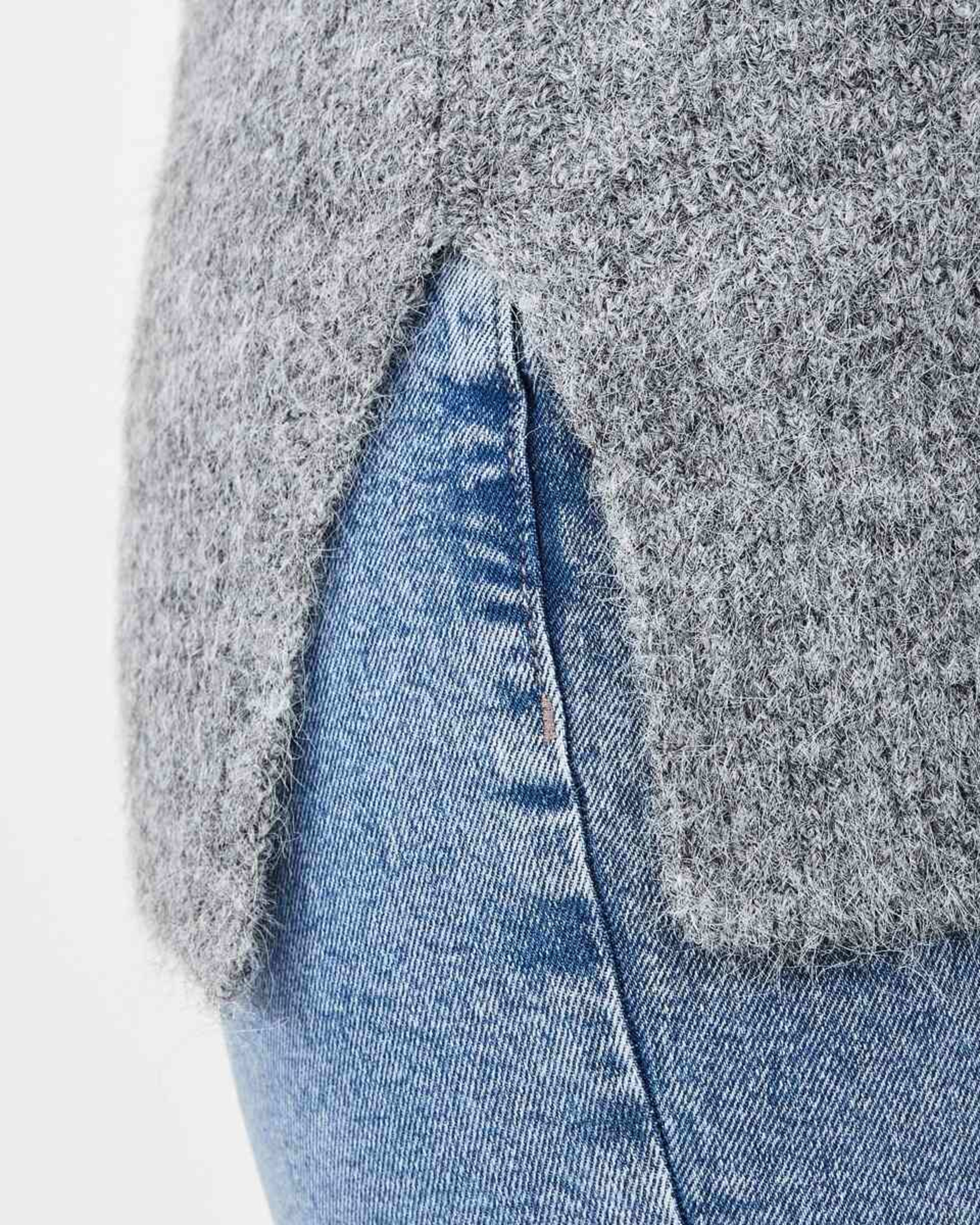 6 Fluffy Knit Polo Jumper Gry Chmrle, 6 of 6