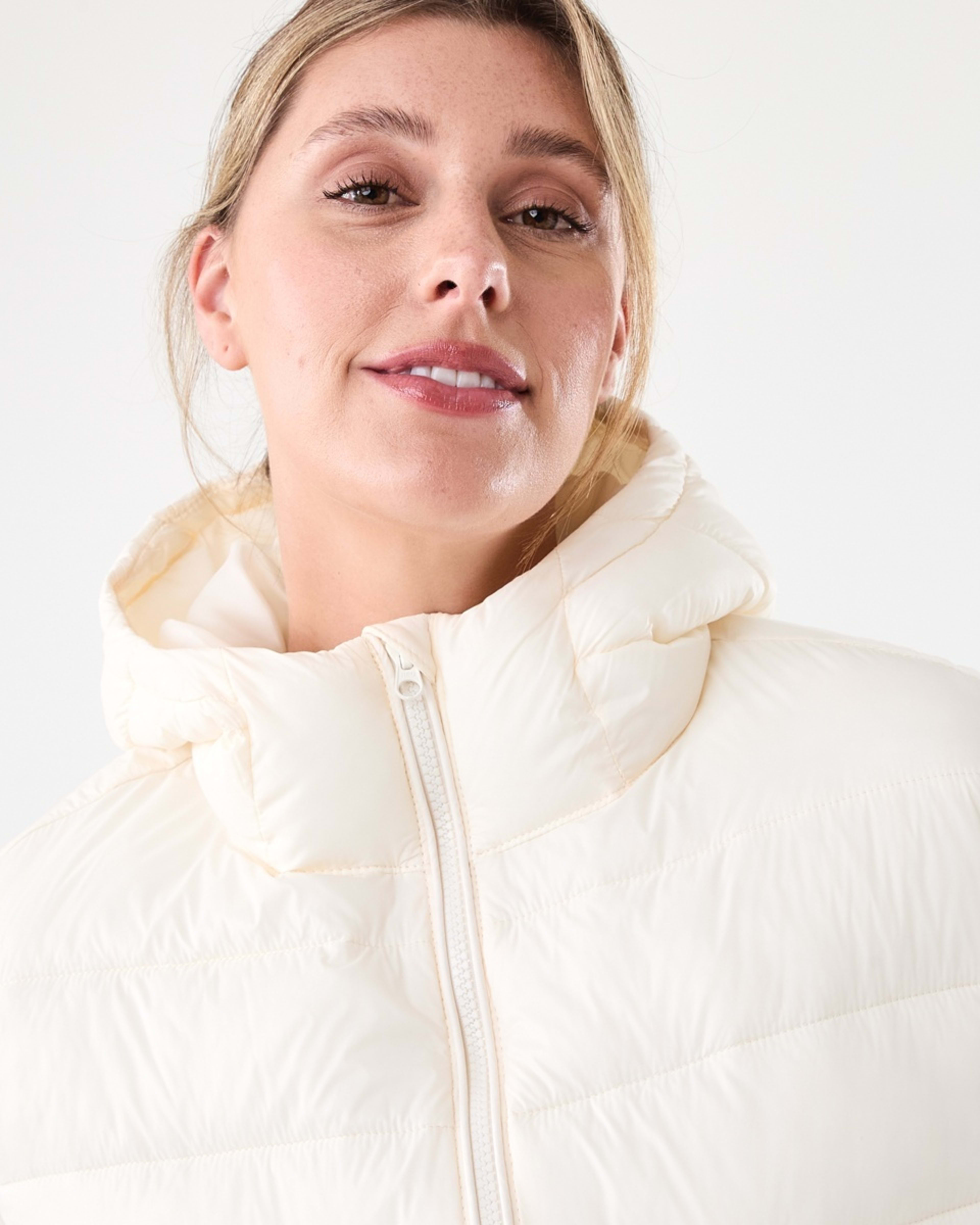5 Active Womens Packable Puffer Jacket Ecru, 5 of 7