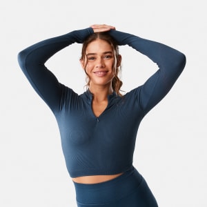 Kmart Active Womens Youth Seam Free Strappy Crop Top-Dove Size: 18