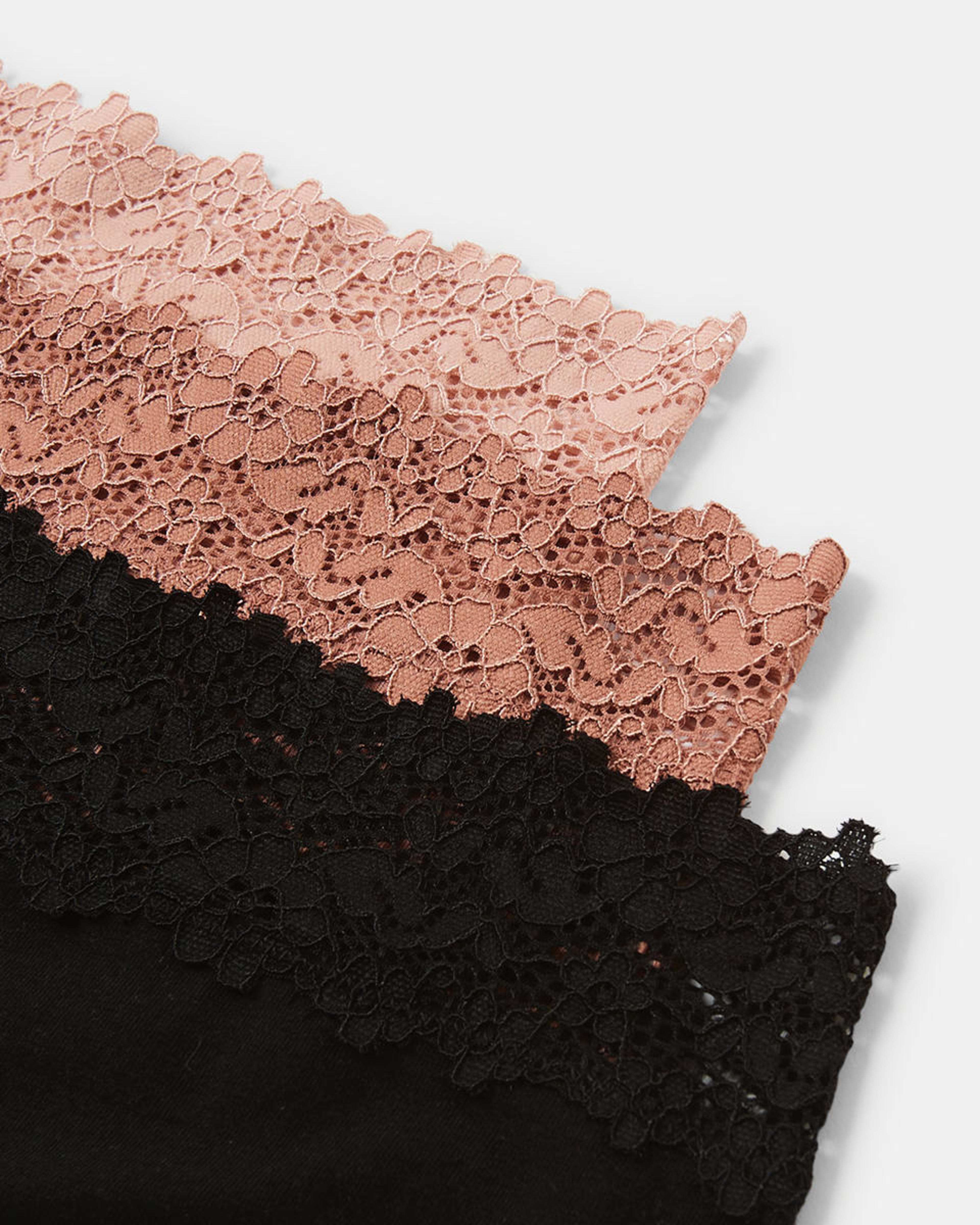 3 Pack Cotton Lace Boyleg Briefs Kmart