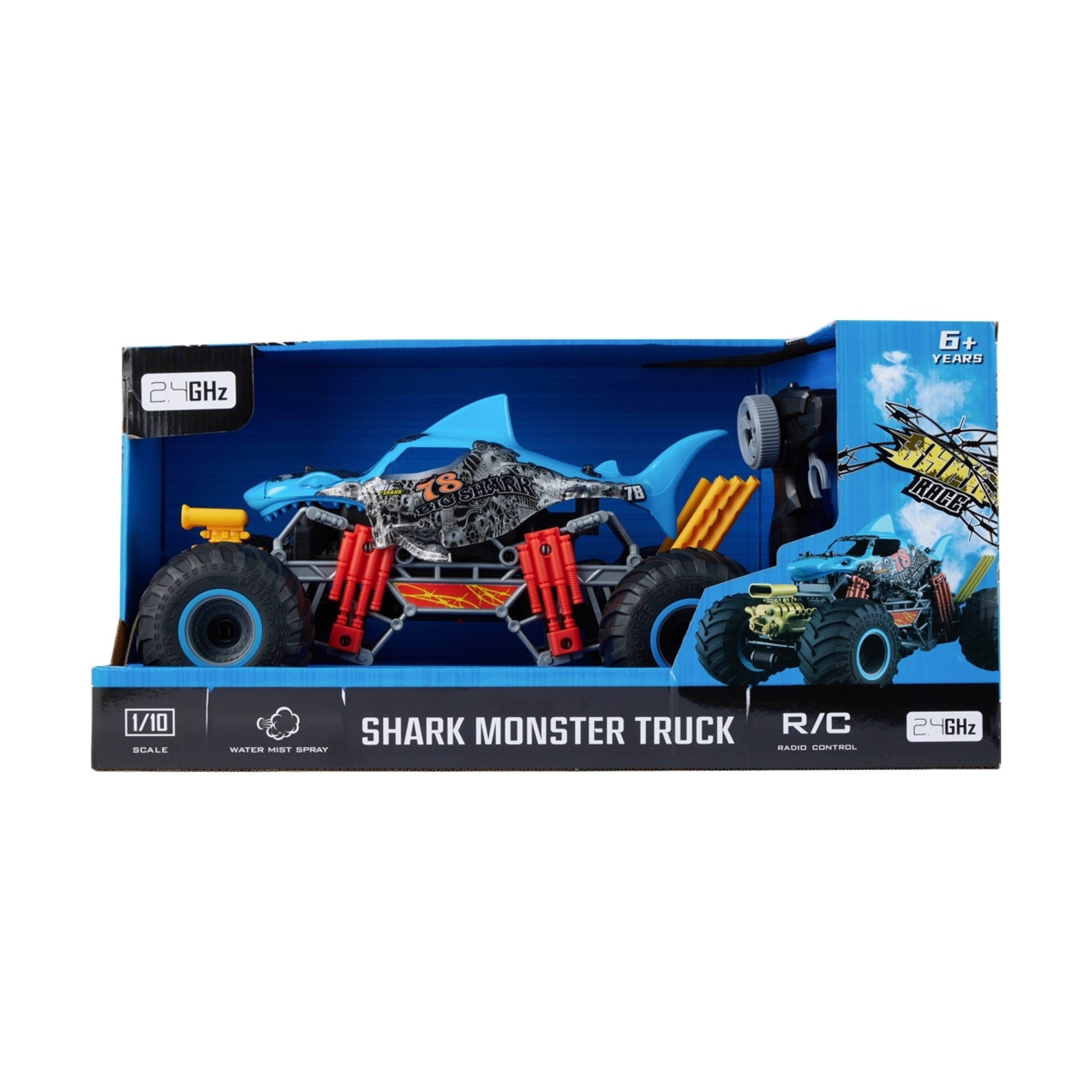 1 2.4GHz 1/10 Scale Radio Control Shark Monster Truck, 1 of 9