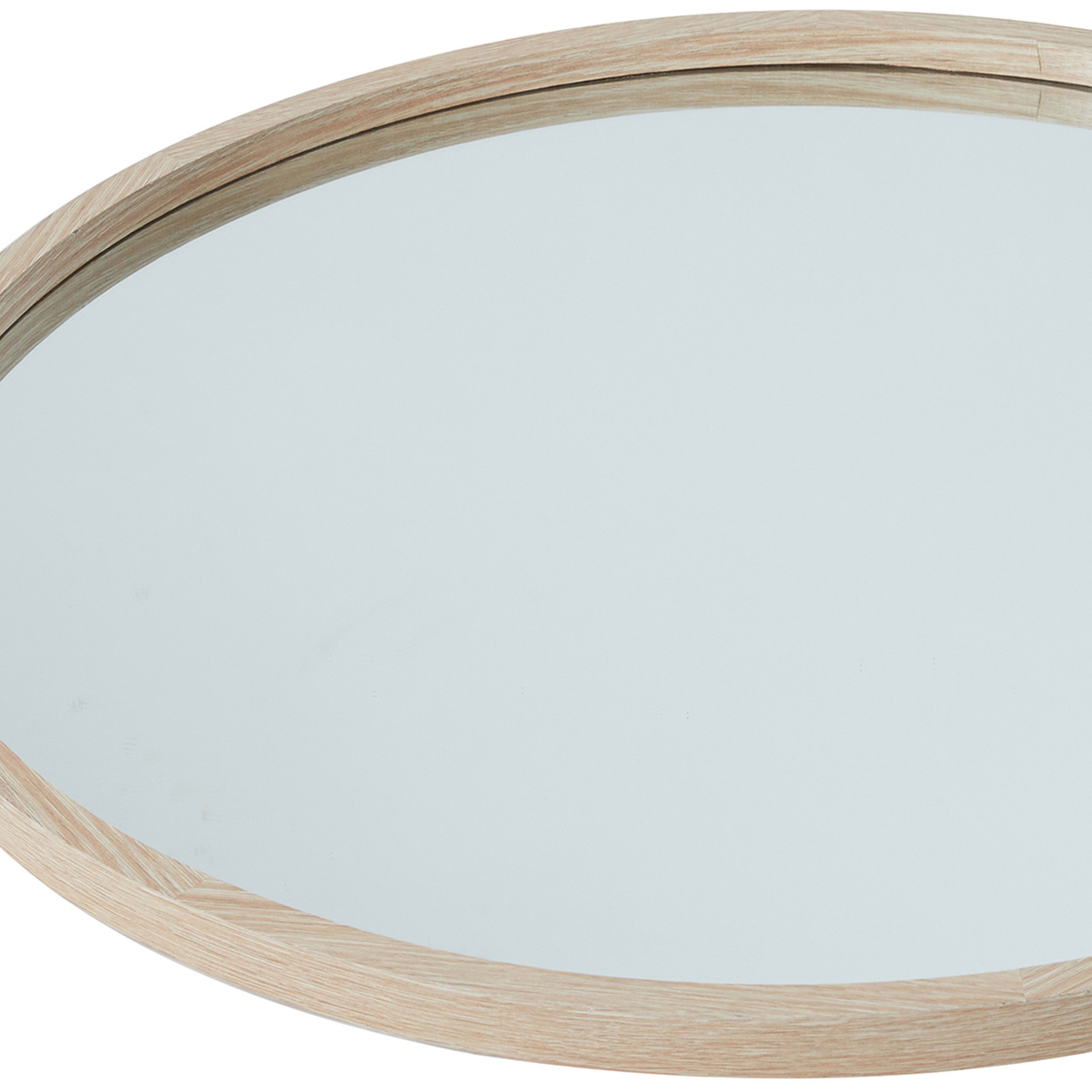 Oak Look Round Mirror Kmart