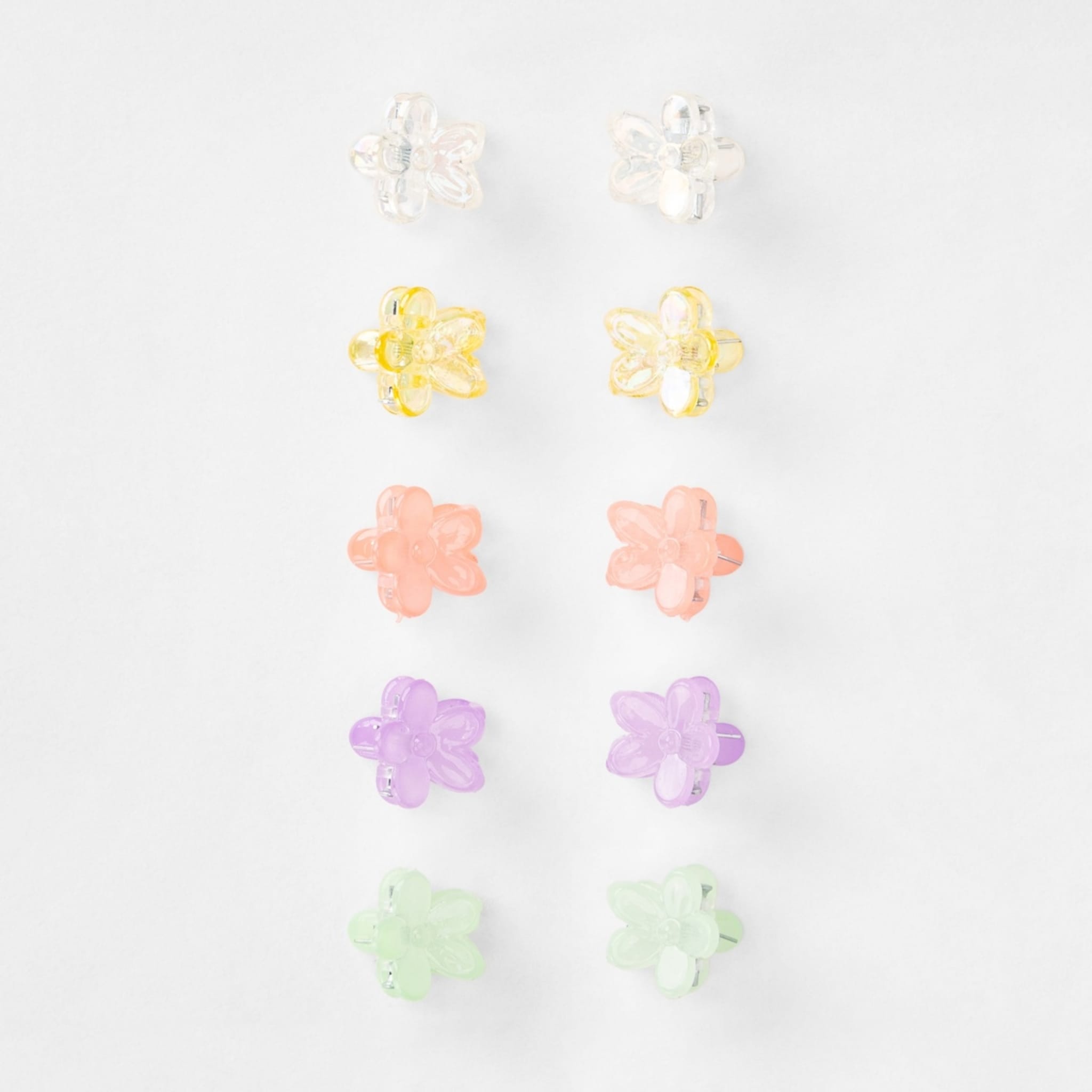 10 Pack Mini Hair Clips Daisy, Pastel Kmart