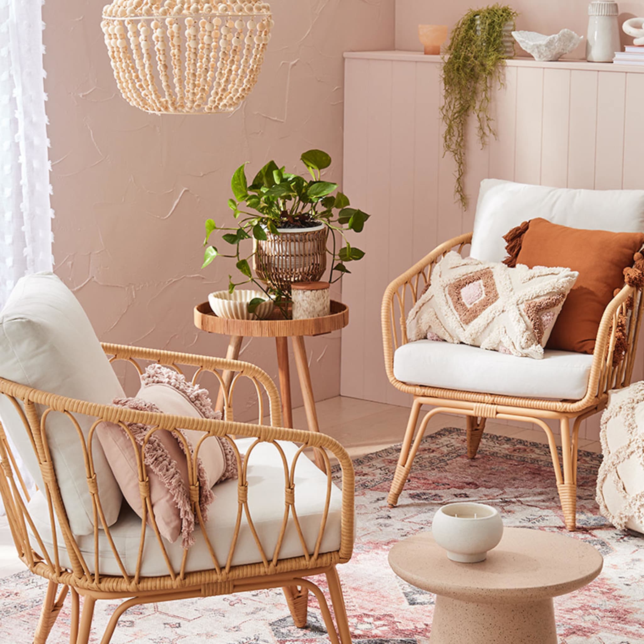 Luca Rattan Side Table Kmart